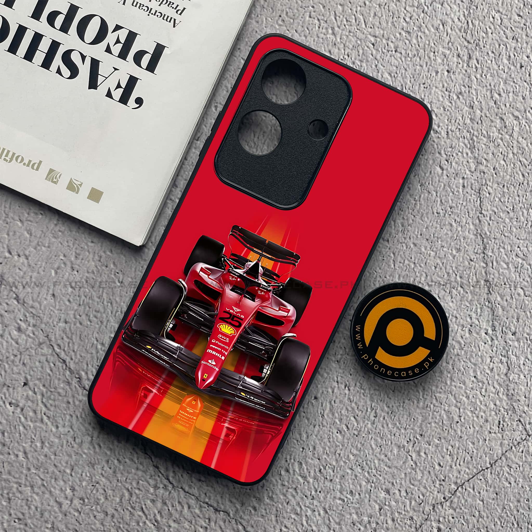 Realme Note 60x - Formula 1 Design Series - Premium Metal  Printed soft Bumper shock Proof Case