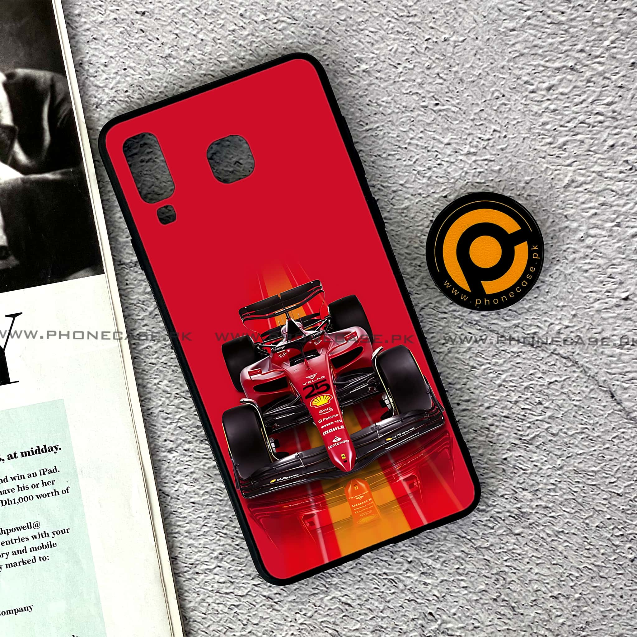 Samsung Galaxy A8 Star(A9 Star) - Formula 1 Design Series - Premium Printed Glass soft Bumper shock Proof Case