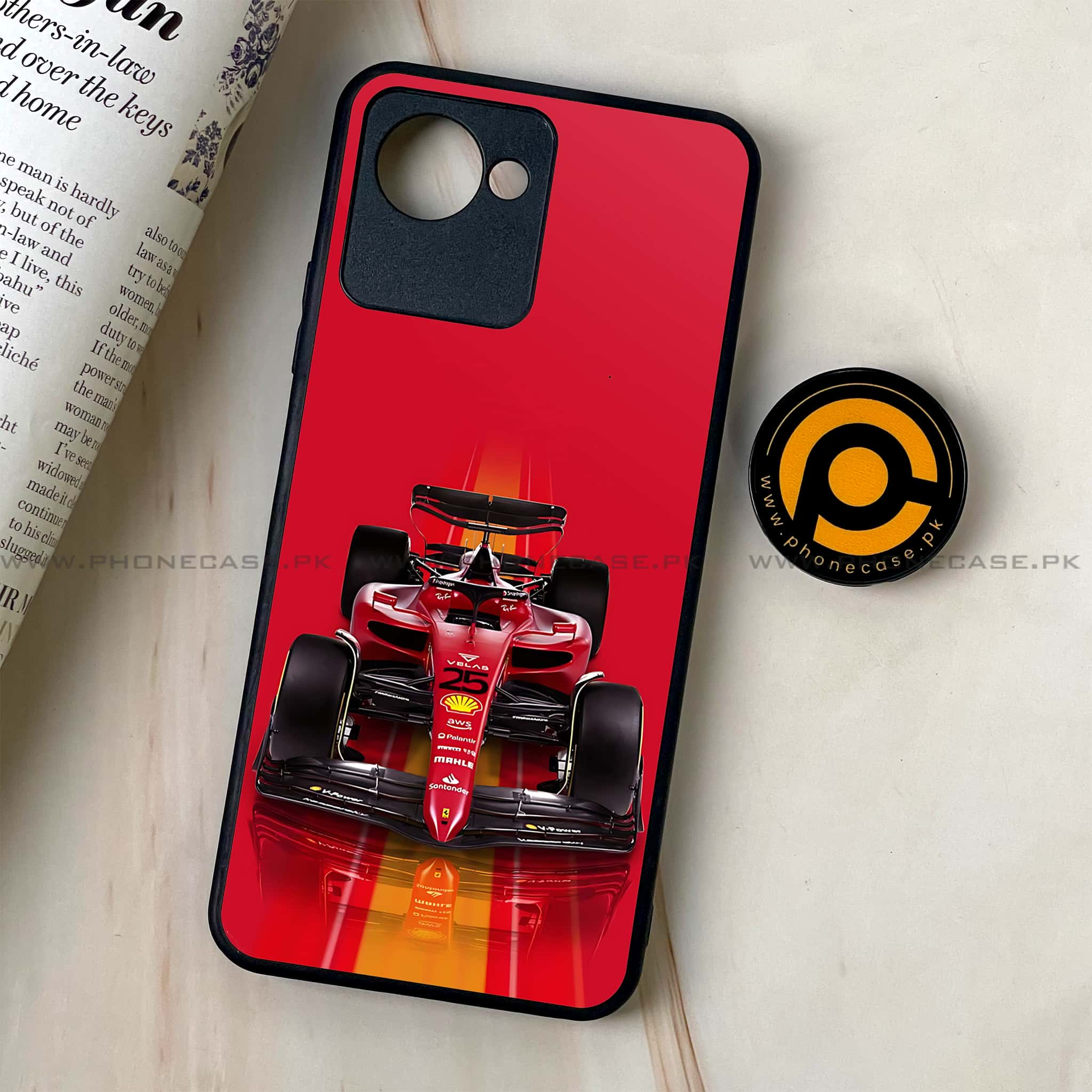 Realme C30 - Formula 1 Design Series - Premium Printed Glass soft Bumper shock Proof Case