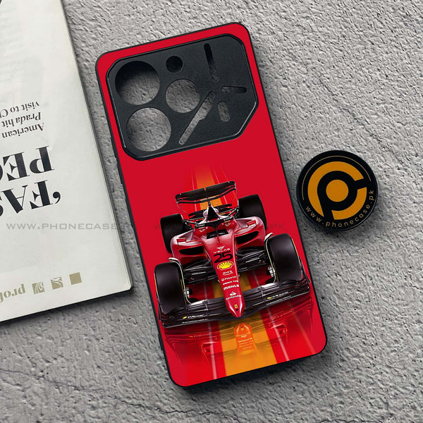 Tecno Pova 6 - Formula 1 Design Series - Premium Printed Glass soft Bumper shock Proof Case