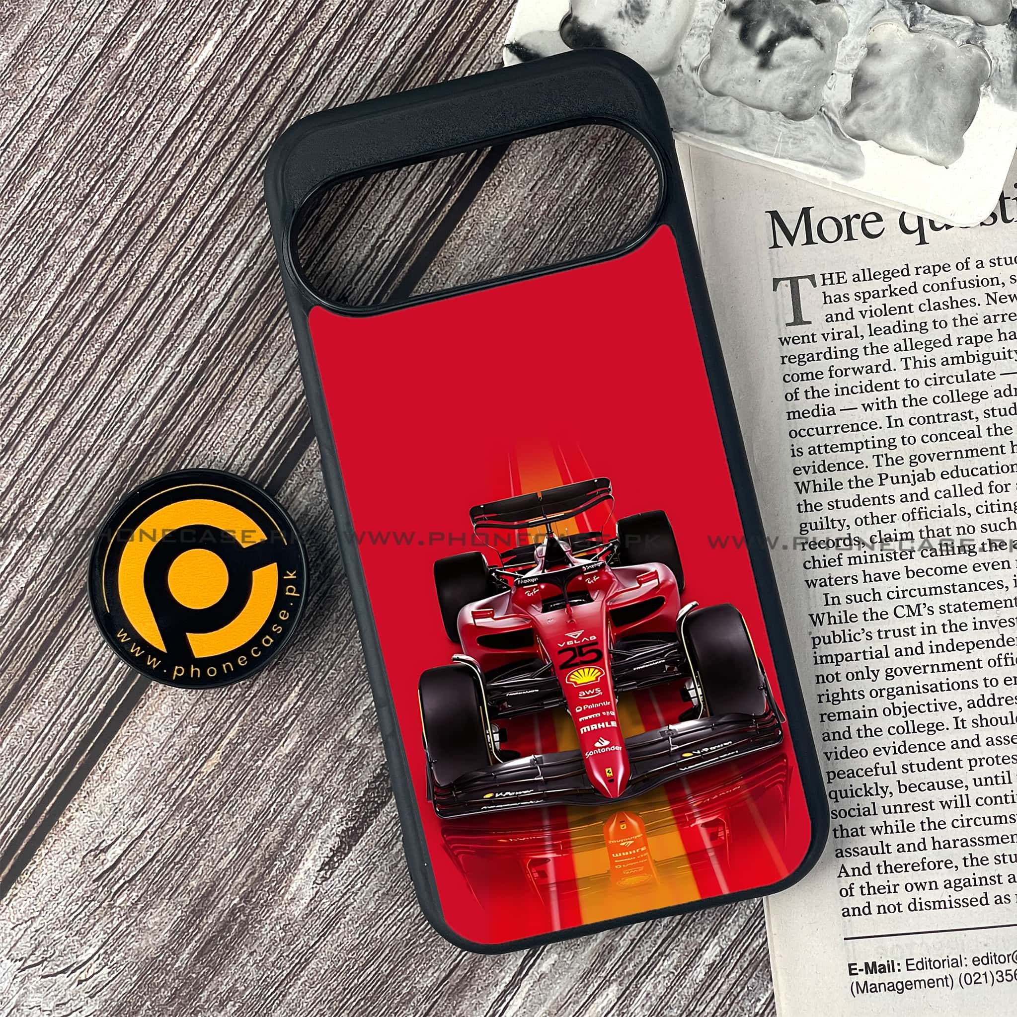 Google Pixel 9- Formula 1 Design Series - Premium Printed Glass soft Bumper shock Proof Case