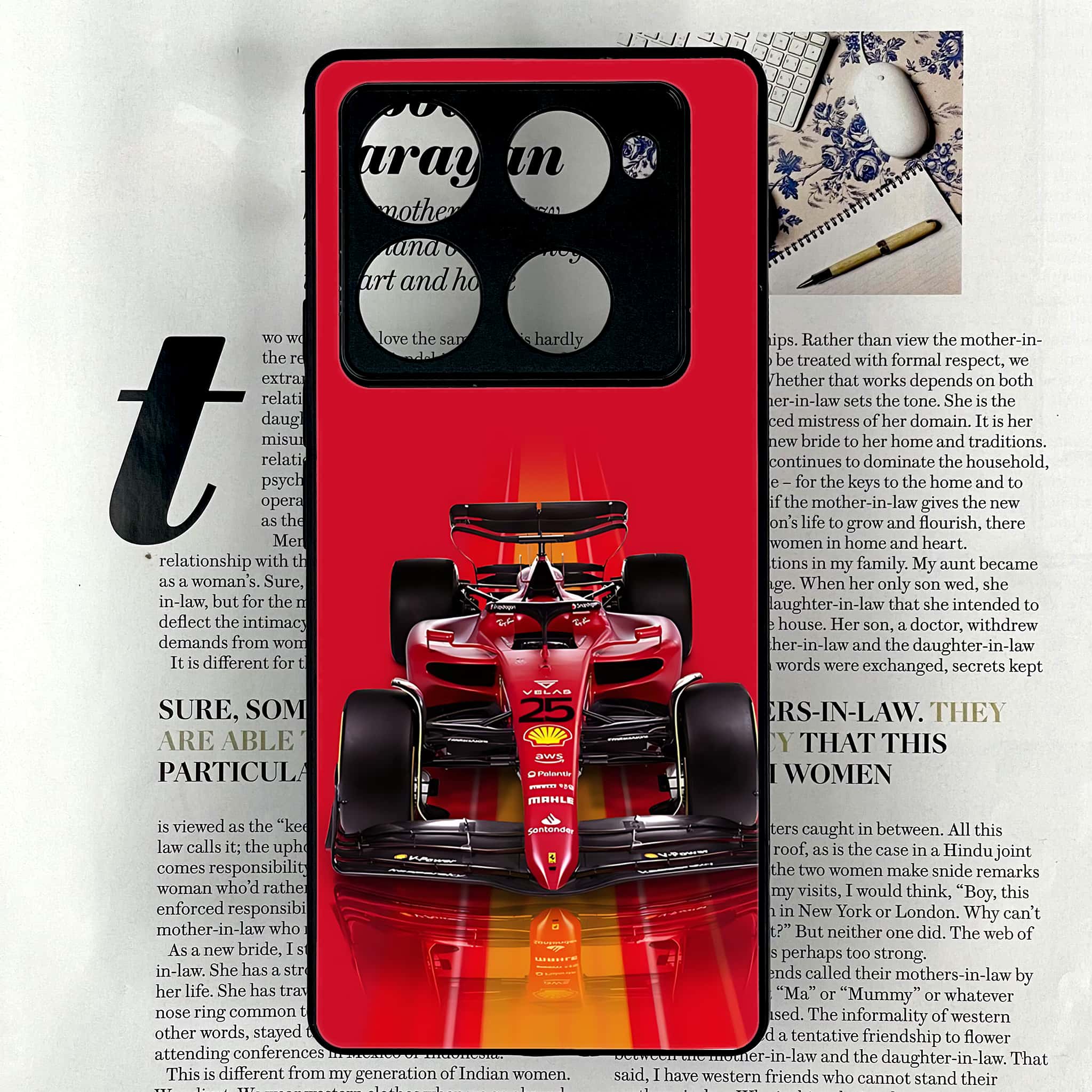 Infinix Note 40 Pro Plus - Formula 1 Design Series - Premium Metal Printed soft Bumper shock Proof Case