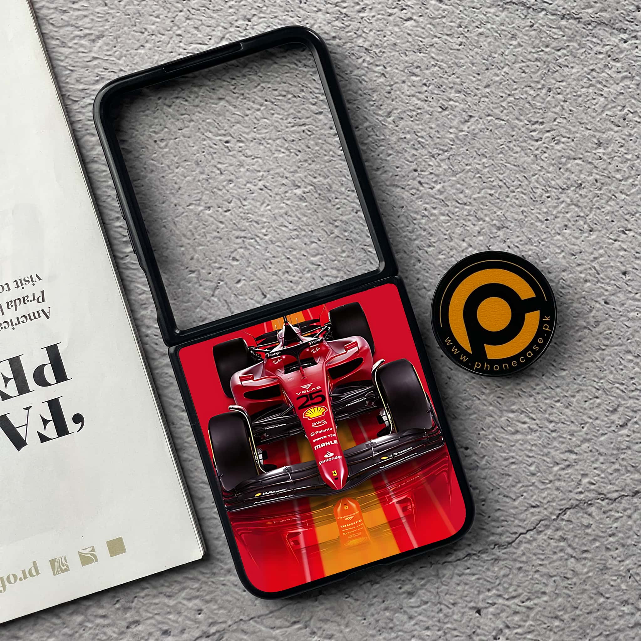 Xiaomi Mix Flip - Formula 1 Design Series - Premium Metal  Printed soft Bumper shock Proof Case