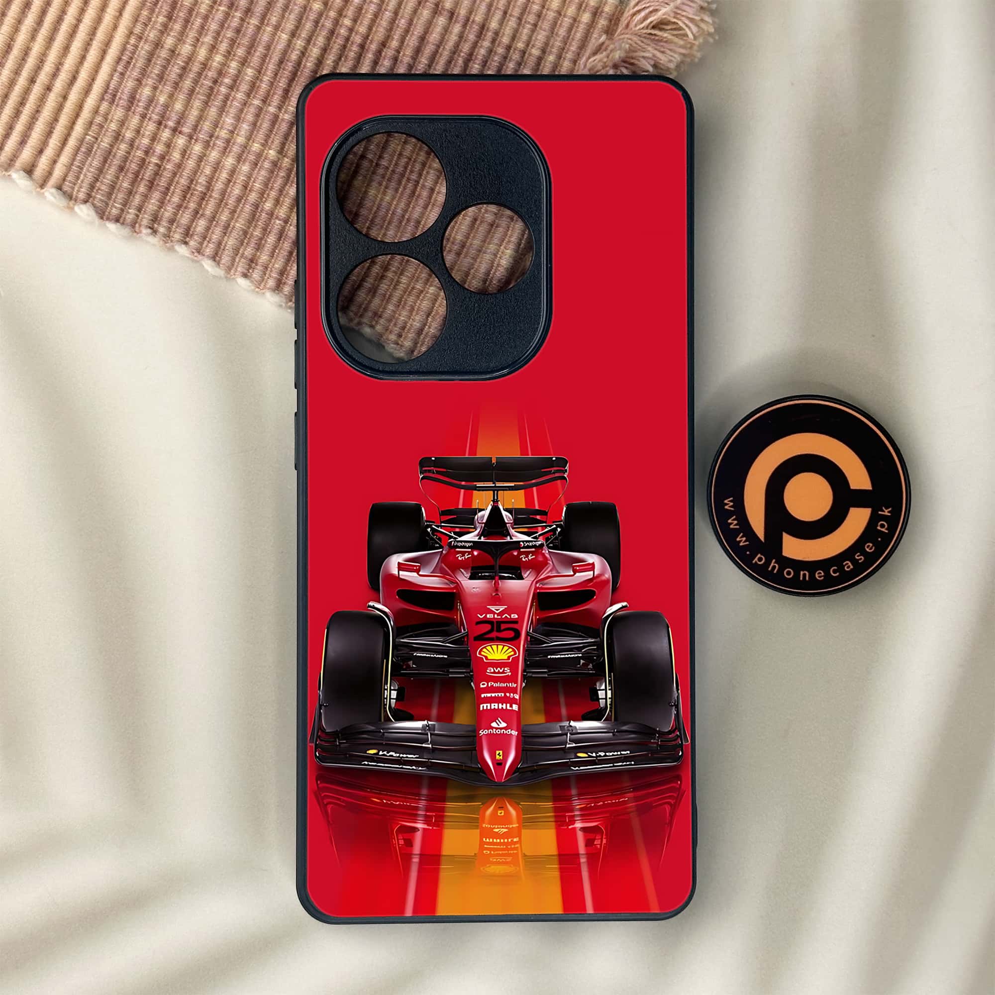 Realme GT 6 - Formula 1 Design Series - Premium Metal Printed soft Bumper shock Proof Case
