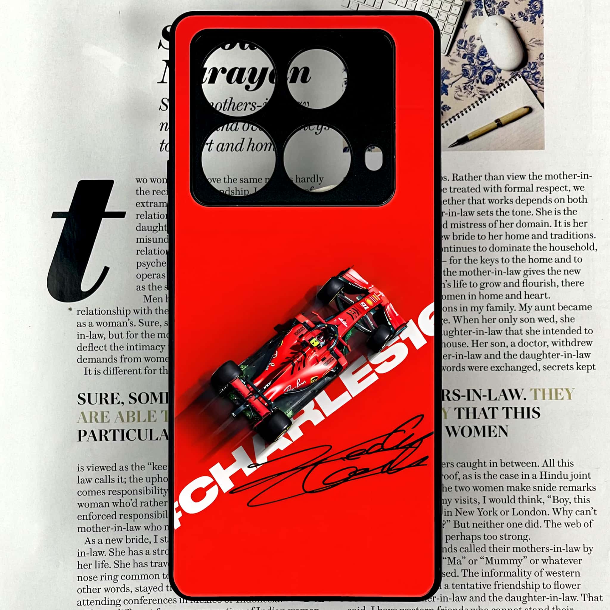 Infinix Note 40 4G - Formula 1 Design Series - Premium Printed Glass soft Bumper shock Proof Case