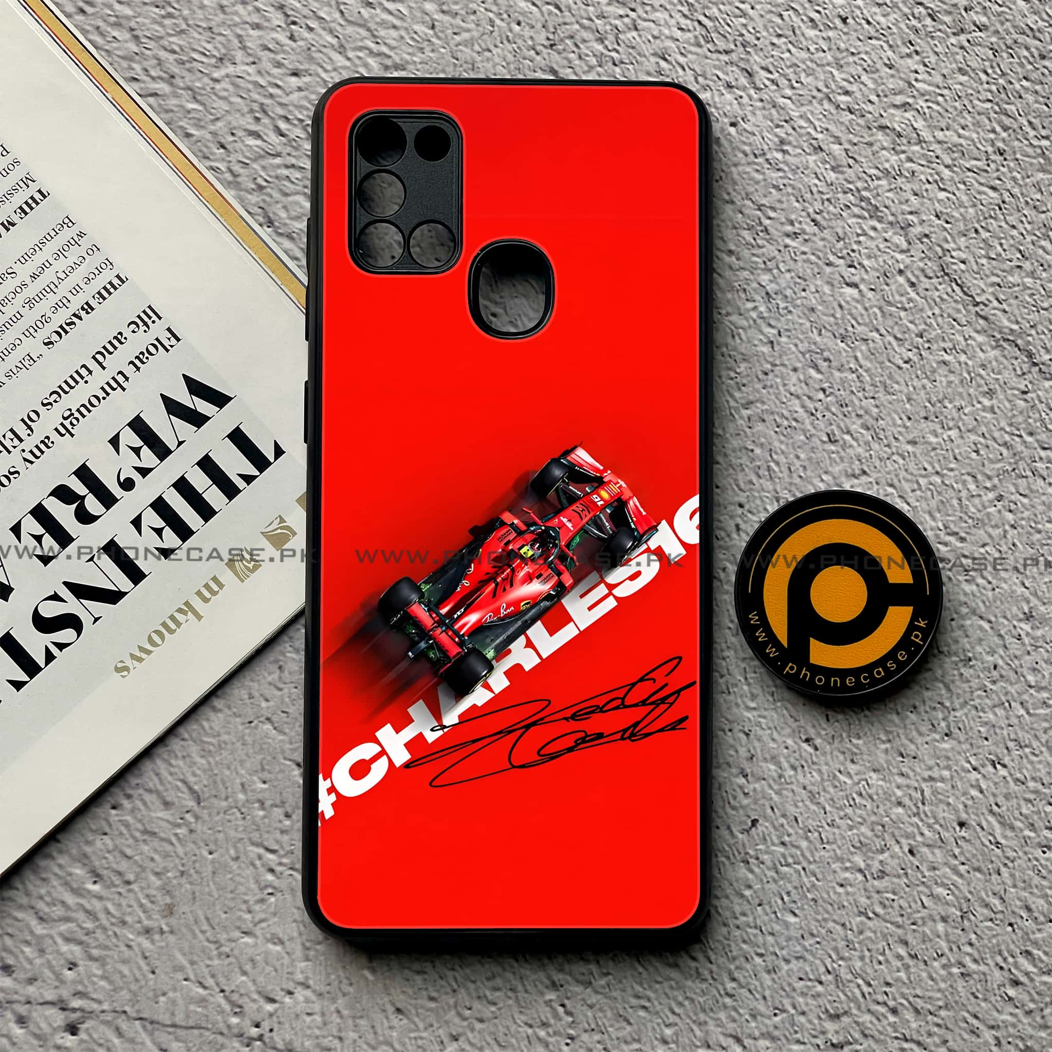 Samsung Galaxy A21s - Formula 1 Design Series - Premium Printed Glass soft Bumper shock Proof Case