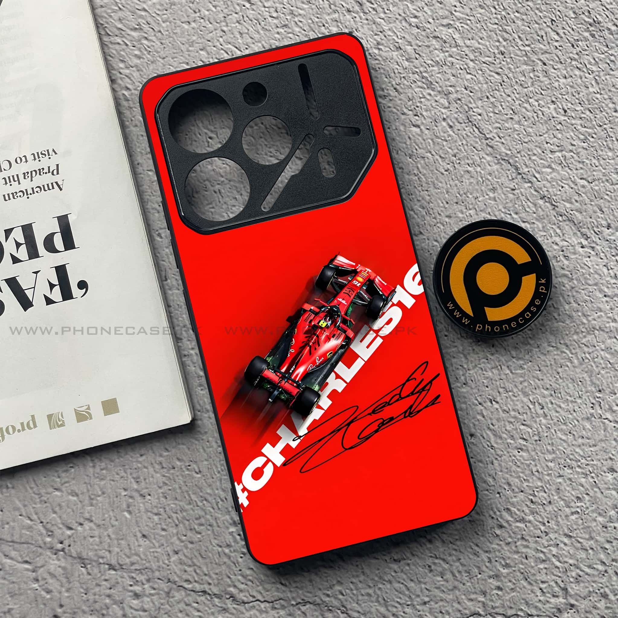Tecno Pova 6 Pro - Formula 1 Design Series - Premium Printed Glass soft Bumper shock Proof Case
