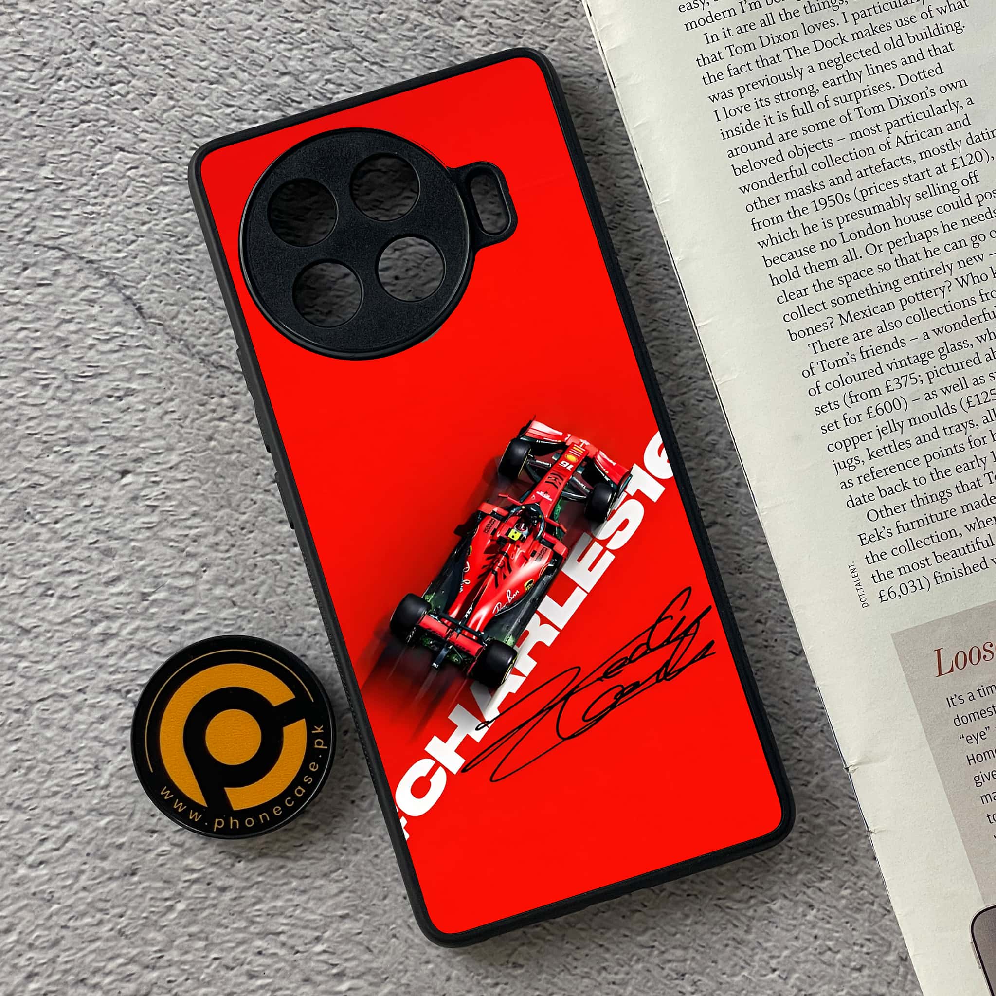 Tecno Spark 20 pro plus - Formula 1 Design Series - Premium Metal Printed soft Bumper shock Proof Case