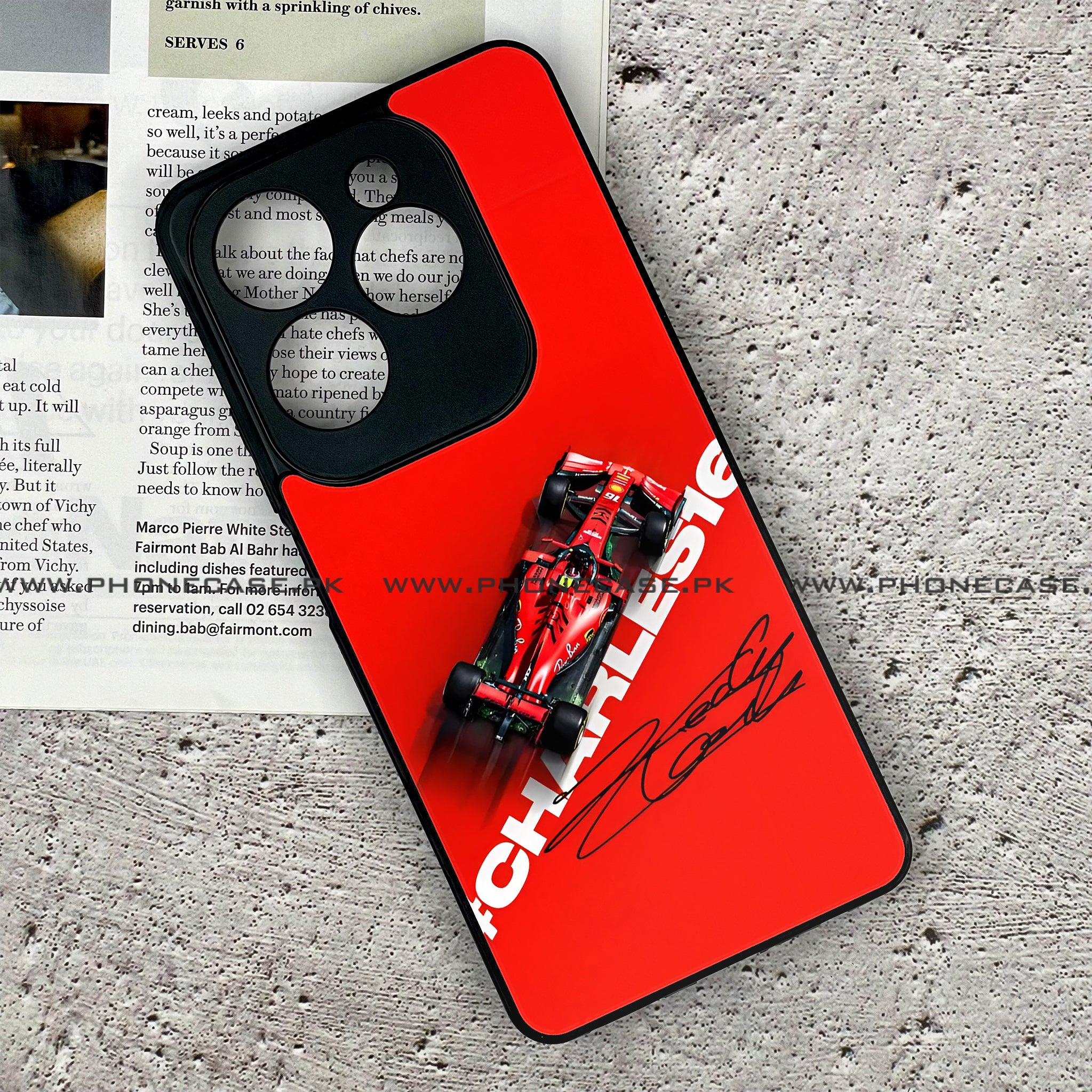 Tecno Spark 20 Pro - Formula 1 Design - Premium Printed Glass soft Bumper shock Proof Case