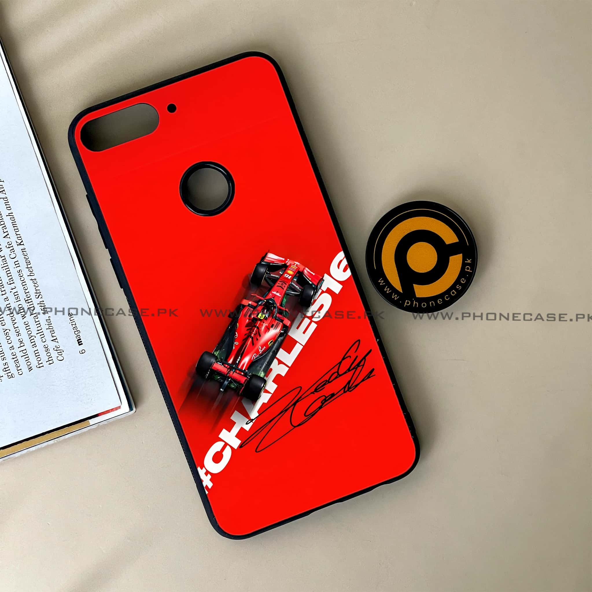 Huawei Y7 Prime (2018) - Formula 1 Design Series - Premium Printed Glass soft Bumper shock Proof Case