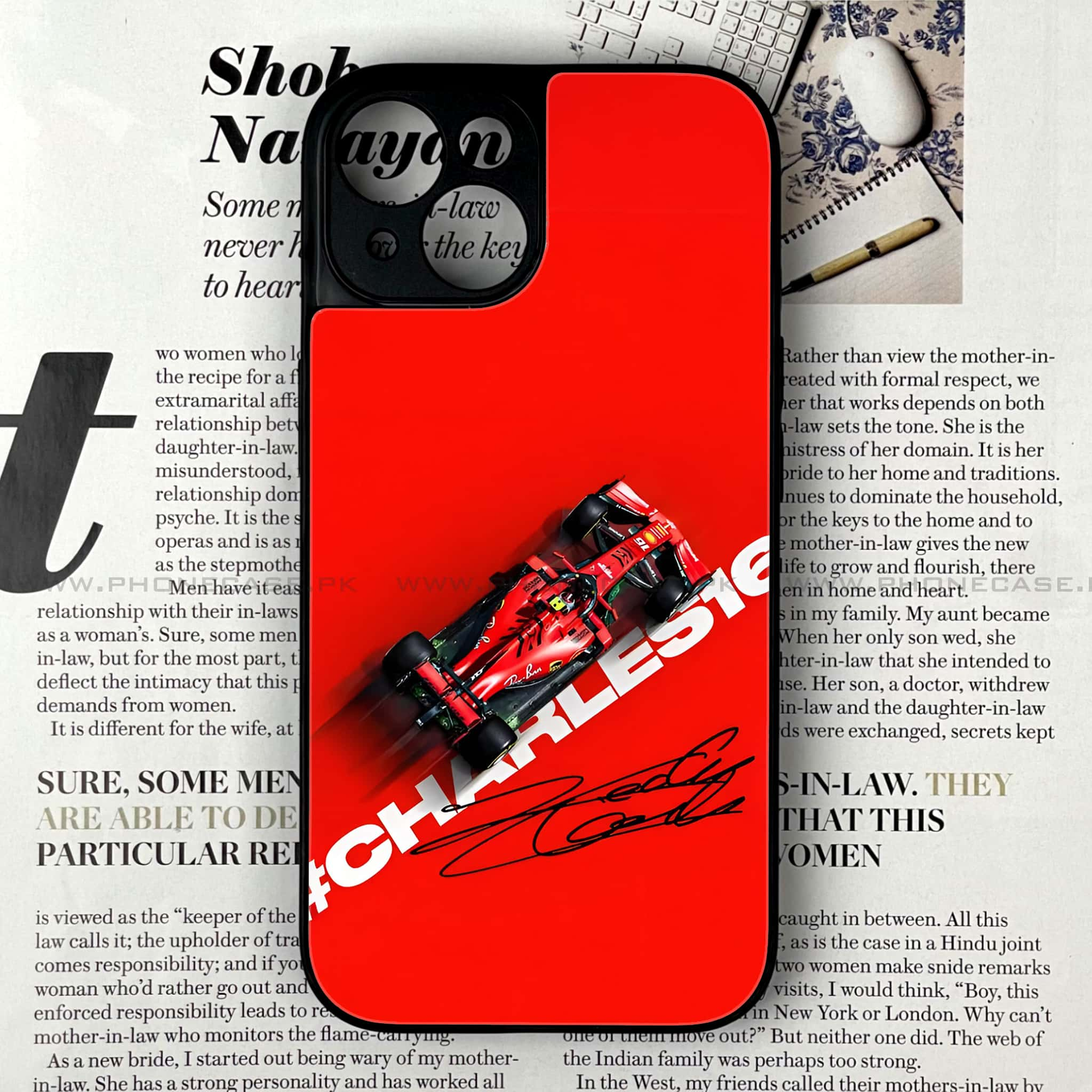 iPhone 15 - Formula 1 Design - Premium Printed Glass soft Bumper shock Proof Case