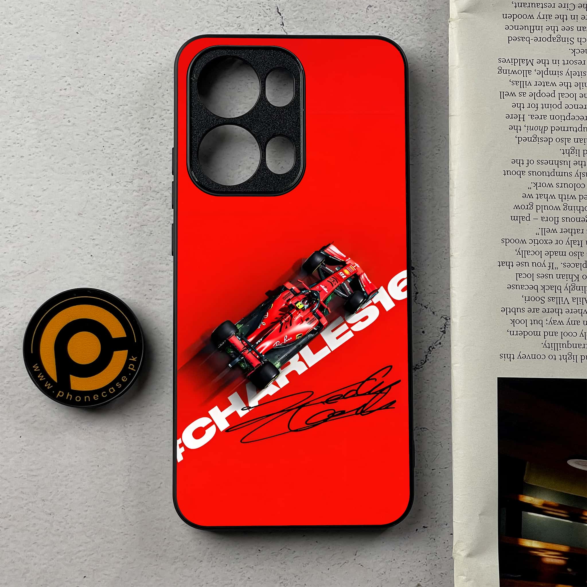 Oppo Reno 13 Pro - Formula 1 Design - Premium Metal Printed Soft Bumper Shockproof Case