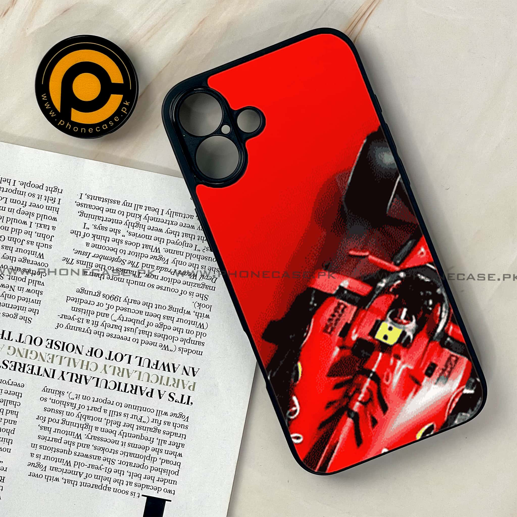 iPhone 16 - Formula 1 Design Series - Premium Printed Glass soft Bumper shock Proof Case