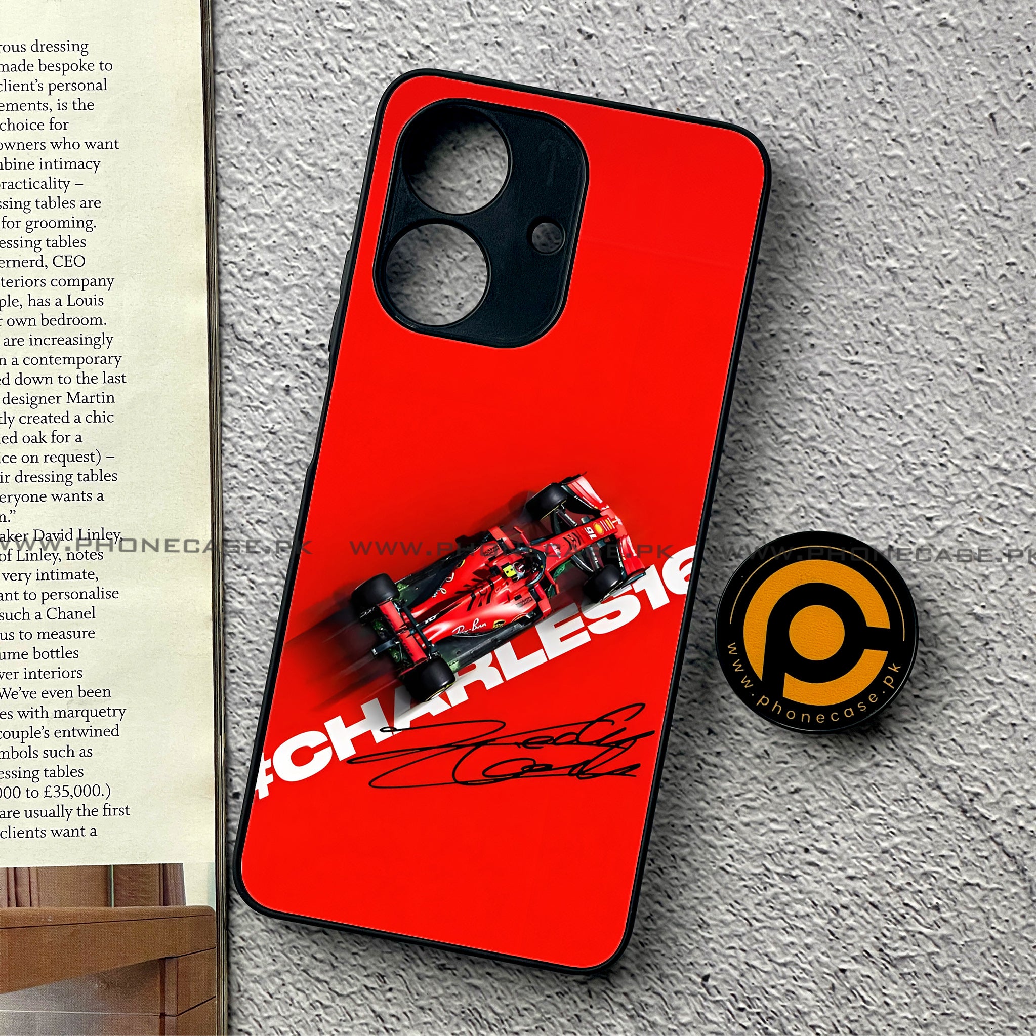 Realme Note 60 - Formula 1 Design - Premium Printed Glass soft Bumper shock Proof Case