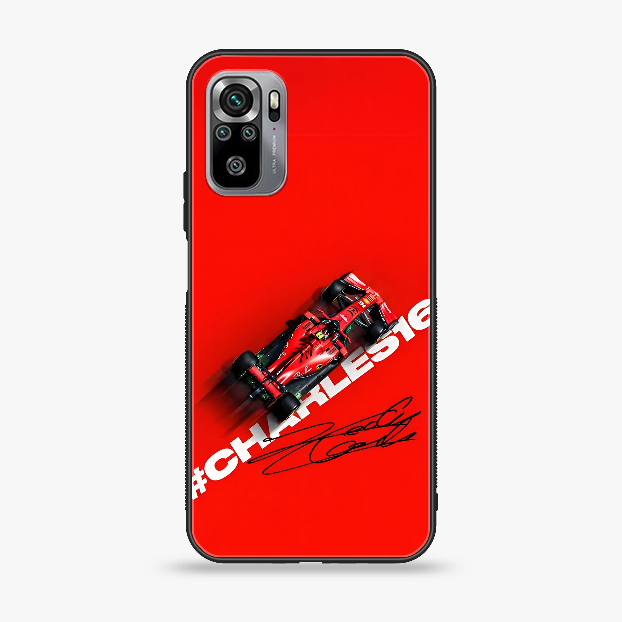 Xiaomi Redmi Note 10S- Formula 1 Design Series - Premium Printed Glass soft Bumper shock Proof Case
