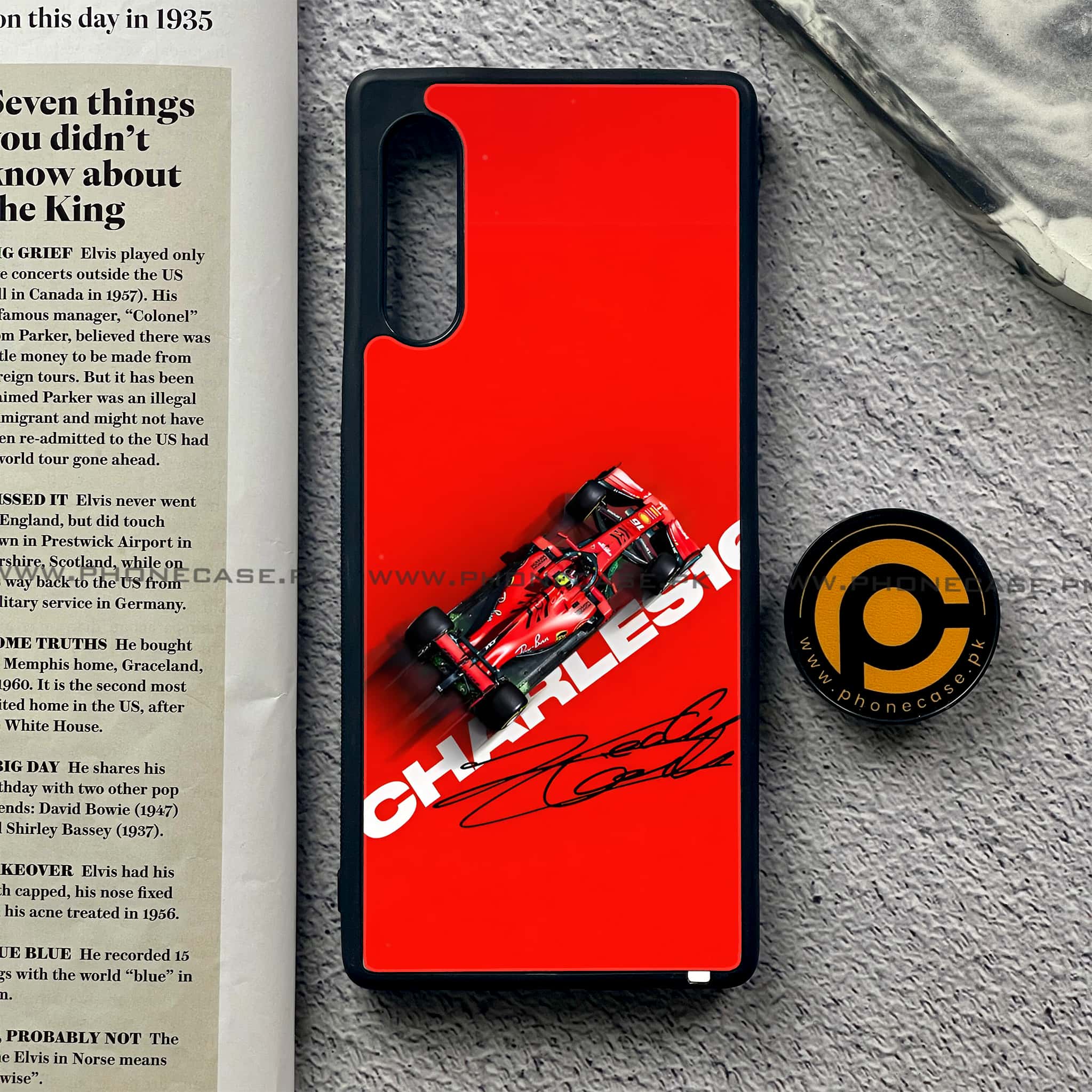 LG Velvet - Formula 1 Design - Premium Printed Glass soft Bumper shock Proof Case