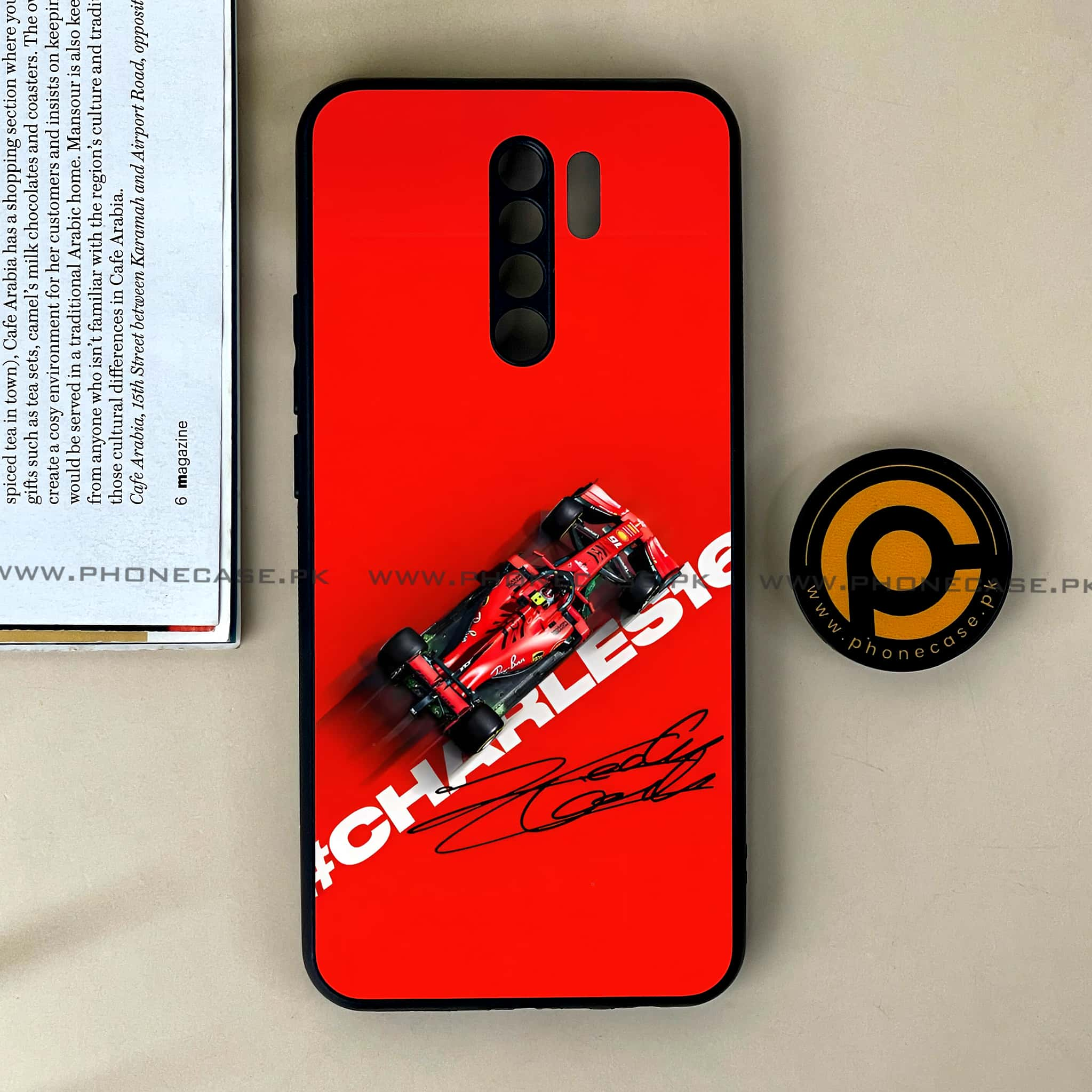 Xiaomi Redmi 9 - Formula 1 Design Series - Premium Printed Glass soft Bumper shock Proof Case