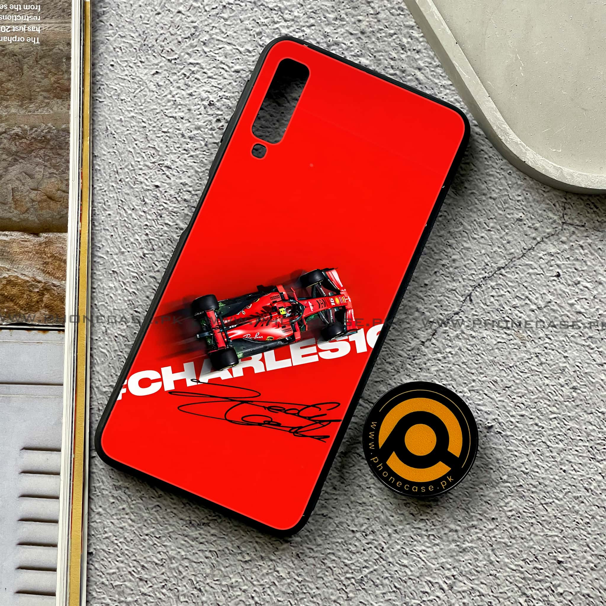 Galaxy A7 2018 - Formula 1 Design - Premium Printed Metal soft Bumper shock Proof Case