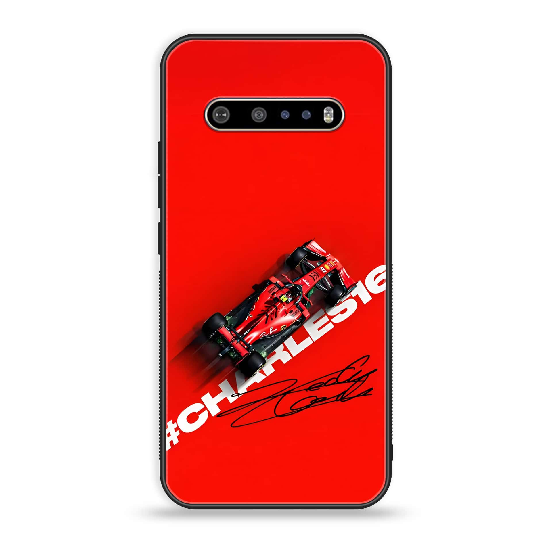 LG V60 Formula 1 Design Series Premium Printed Glass soft Bumper shock Proof Case