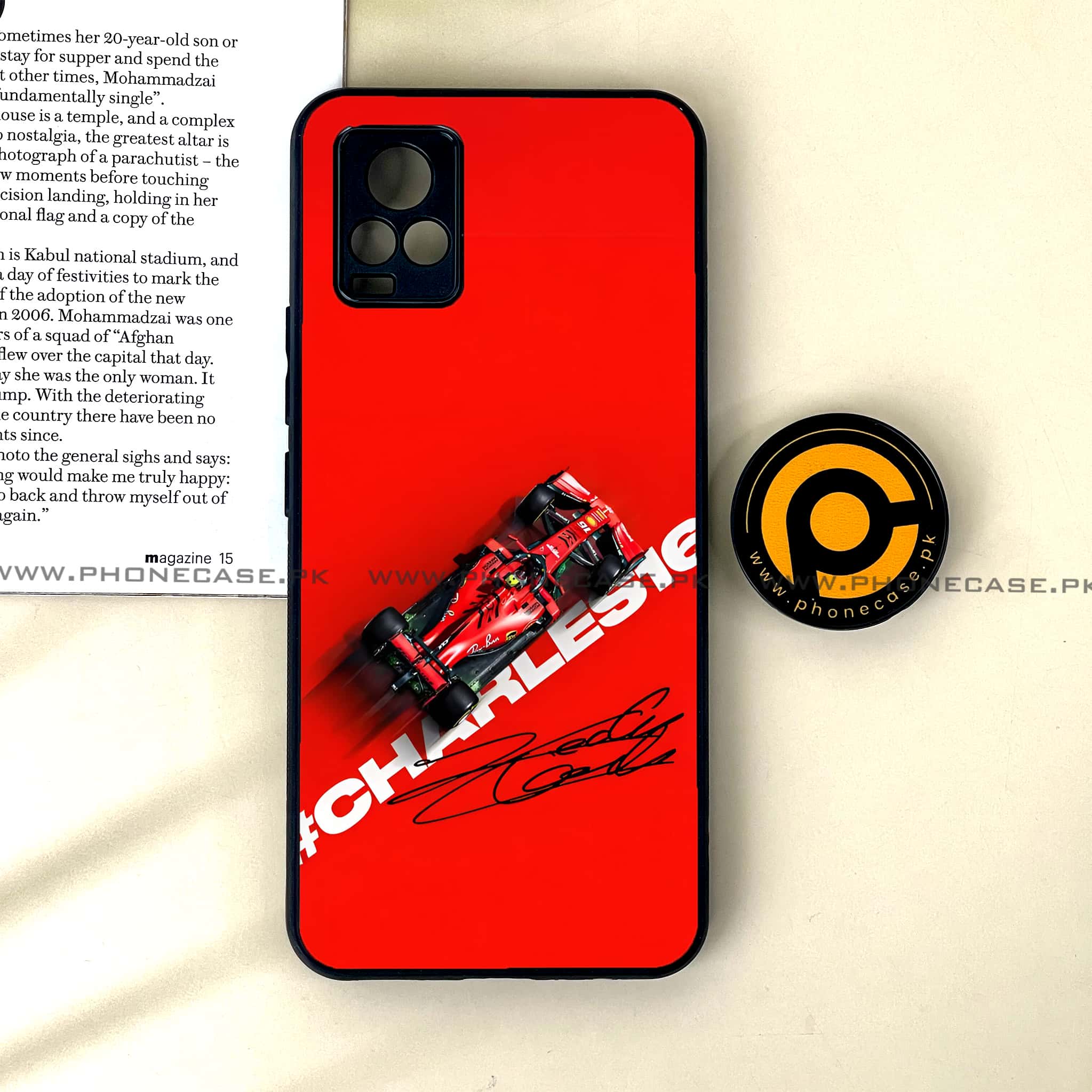 Vivo V20 - Formula 1 Design Series - Premium Printed Glass soft Bumper shock Proof Case