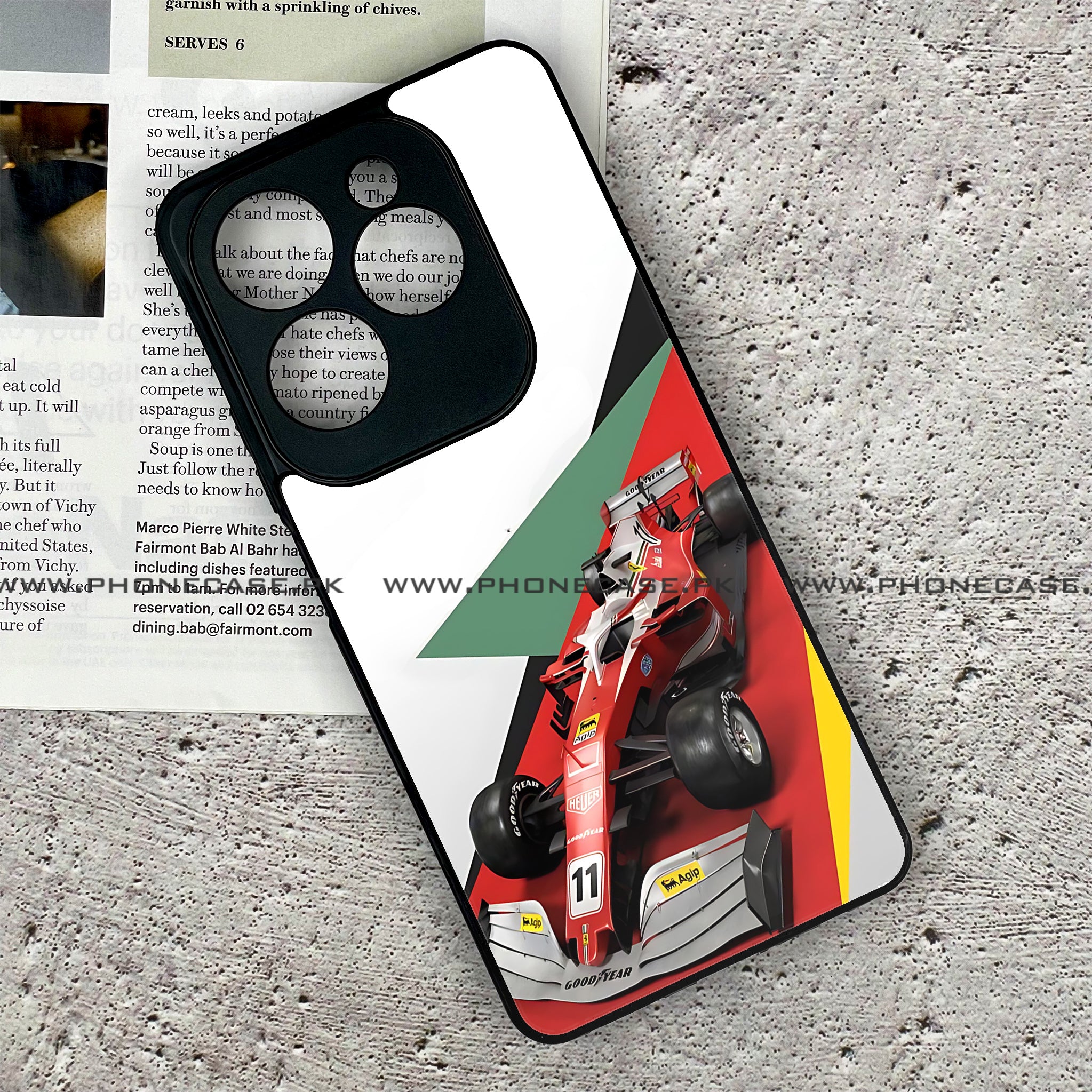 Infinix Hot 40 - Formula 1 Design Series - Premium Metal Printed soft Bumper Shock Proof Case