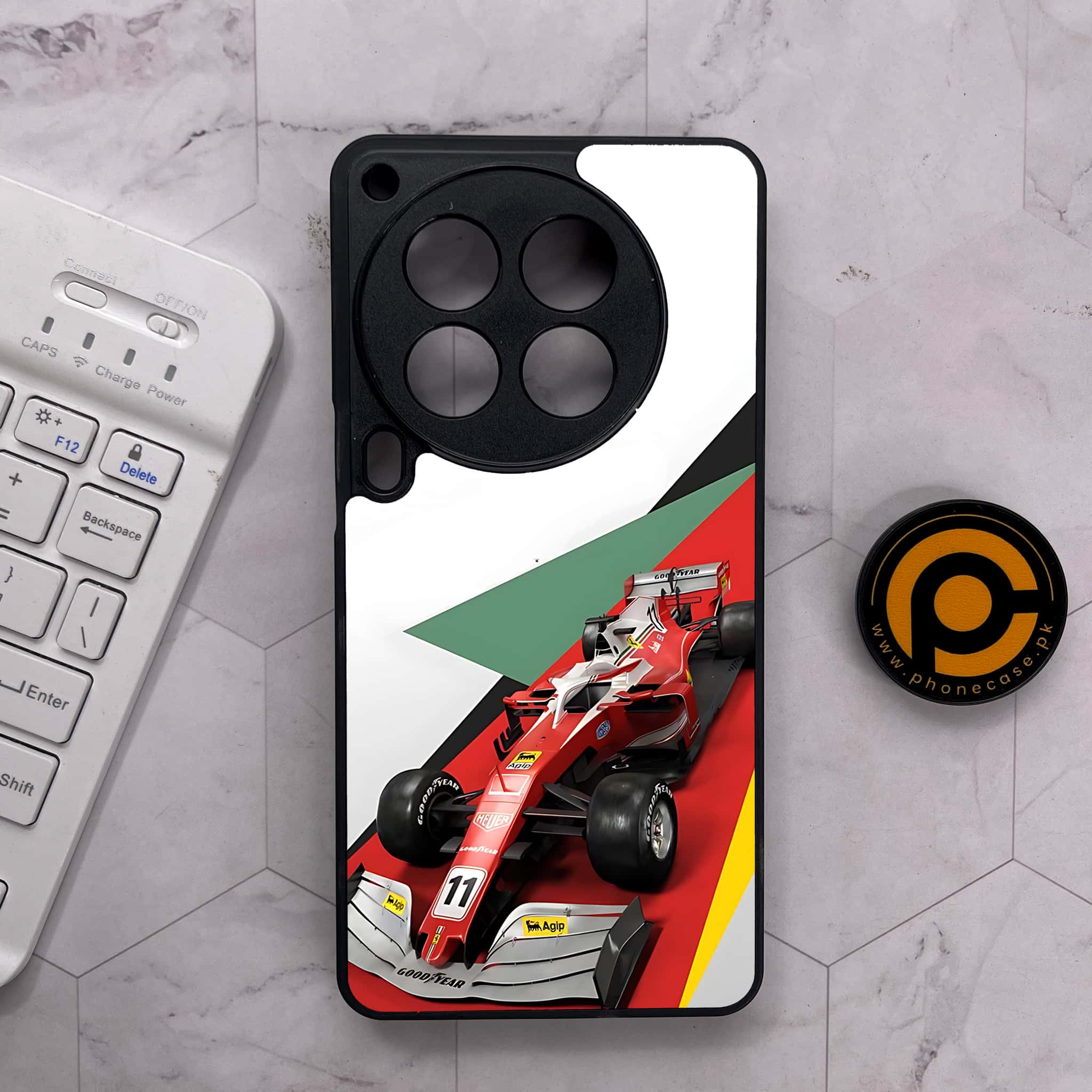 Tecno Camon 30 Premier - Formula 1 Design Series - Premium Metal Printed soft Bumper shock Proof Case