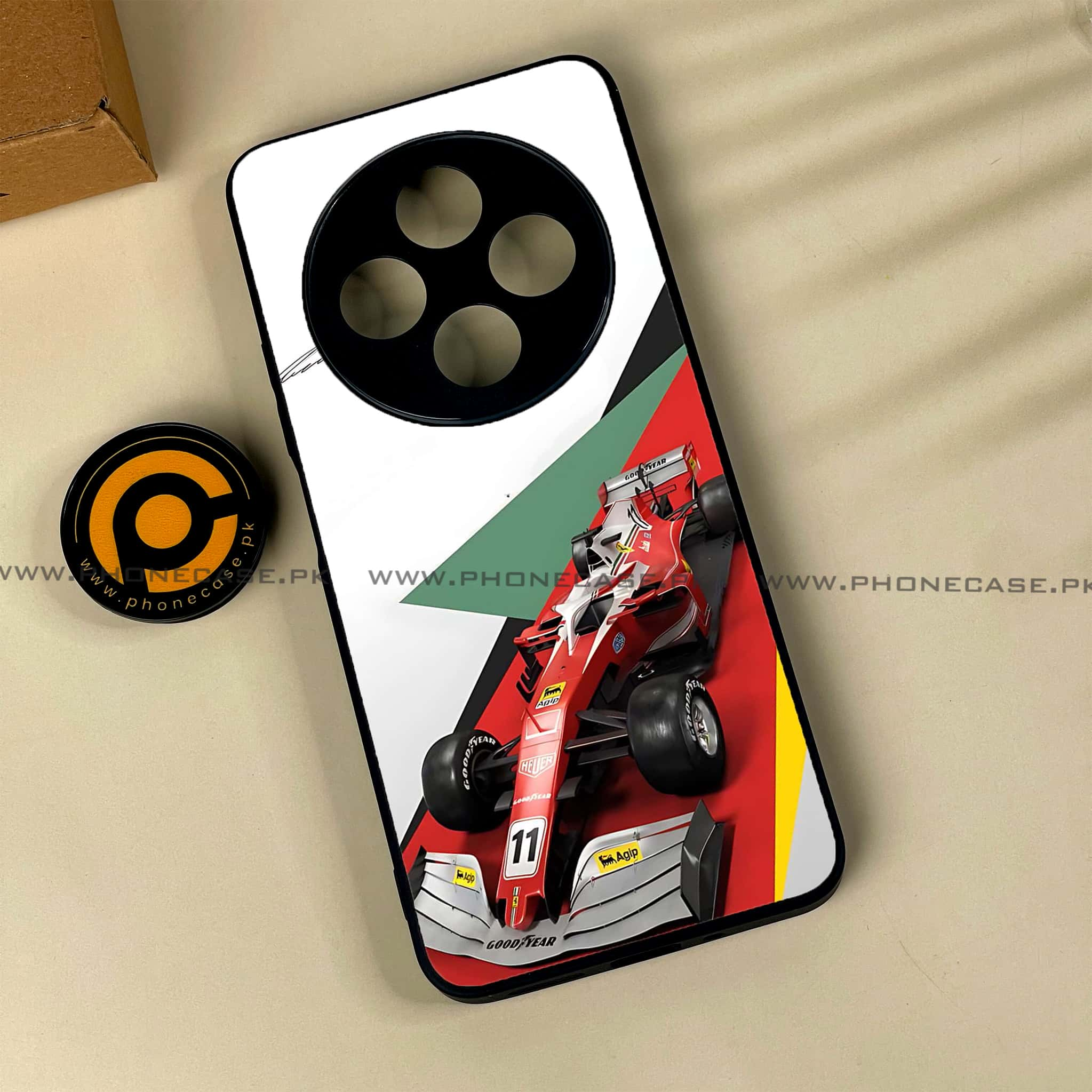 Xiaomi Redmi 14c - Formula 1 Design Series - Premium Printed Glass soft Bumper shock Proof Case