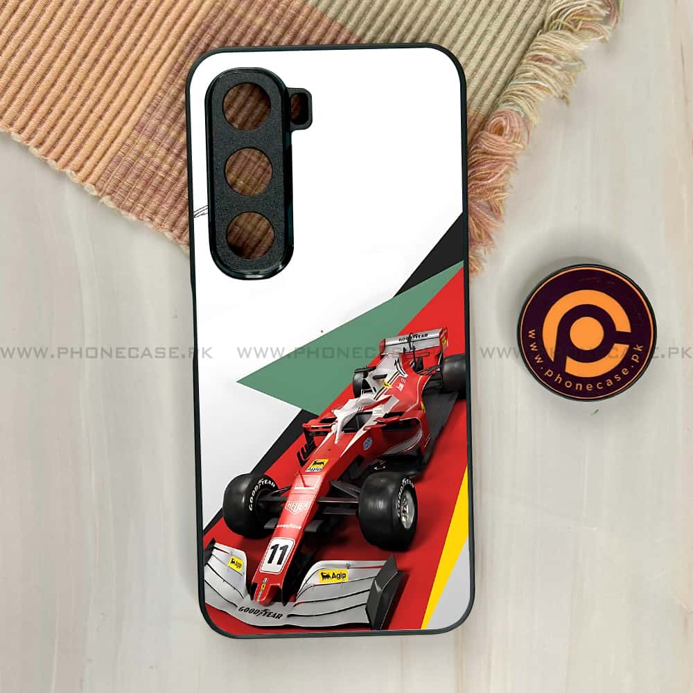 Infinix Hot 60i - Formula 1 Design Series - Premium Metal Printed soft Bumper shock Proof Case