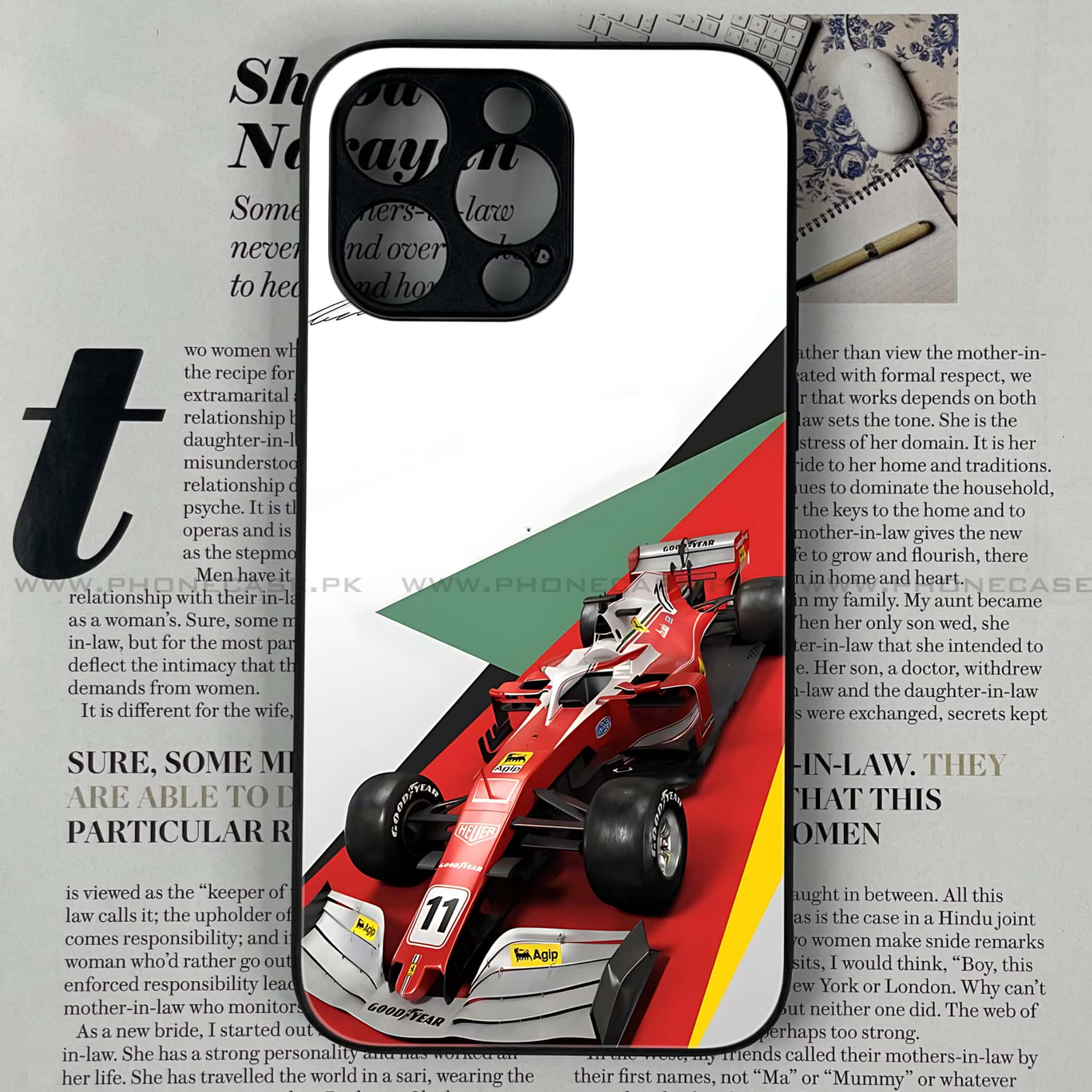 iPhone 16 Pro Max - Formula 1 Design - Premium Printed Glass soft Bumper shock Proof Case