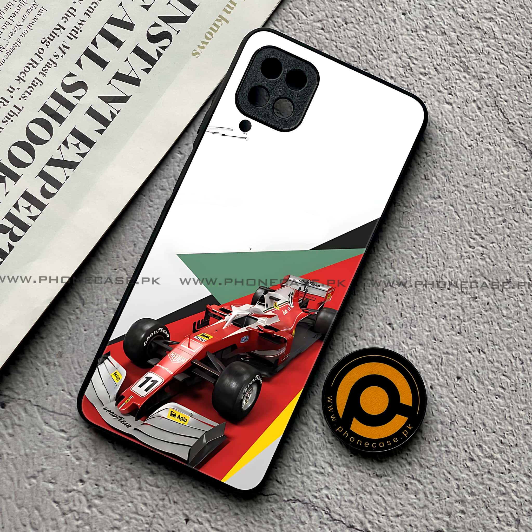 Samsung Galaxy A12 / A12 Nacho - Formula 1 Design Series - Premium Printed Glass soft Bumper shock Proof Case