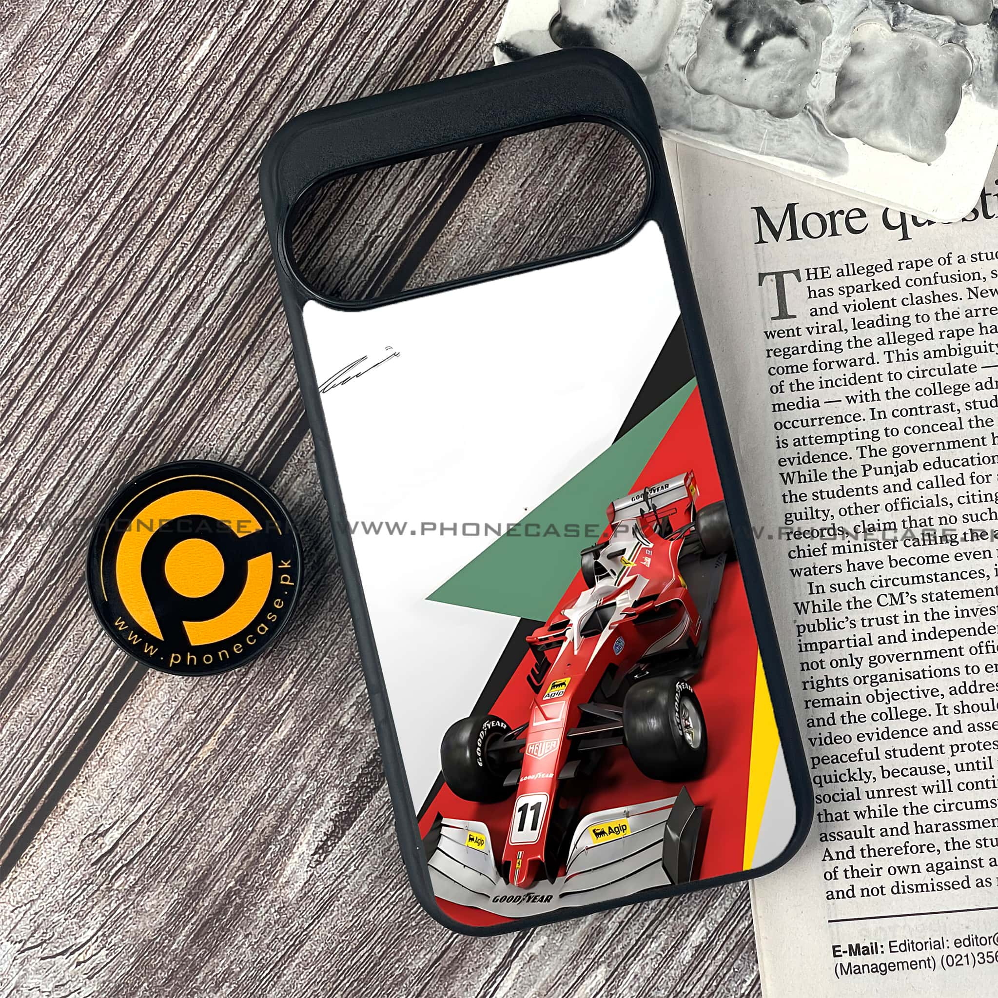 Google Pixel 9- Formula 1 Design Series - Premium Printed Glass soft Bumper shock Proof Case