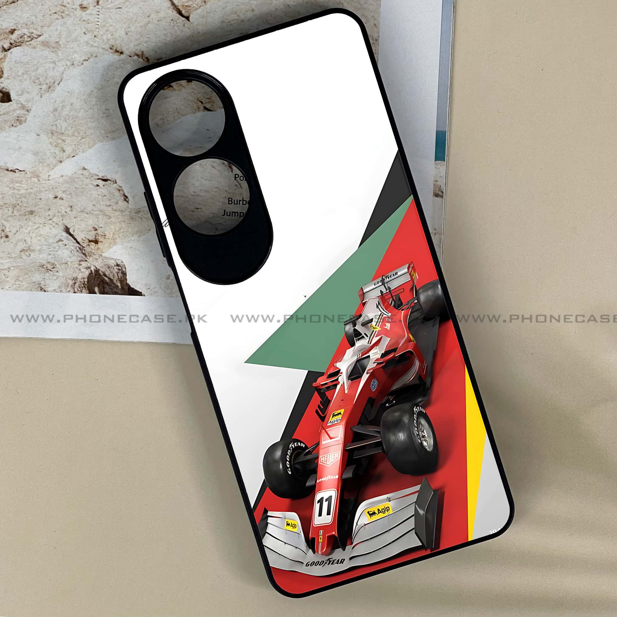 Oppo A60 - Formula 1 Series - Premium Printed Metal soft Bumper shock Proof Case