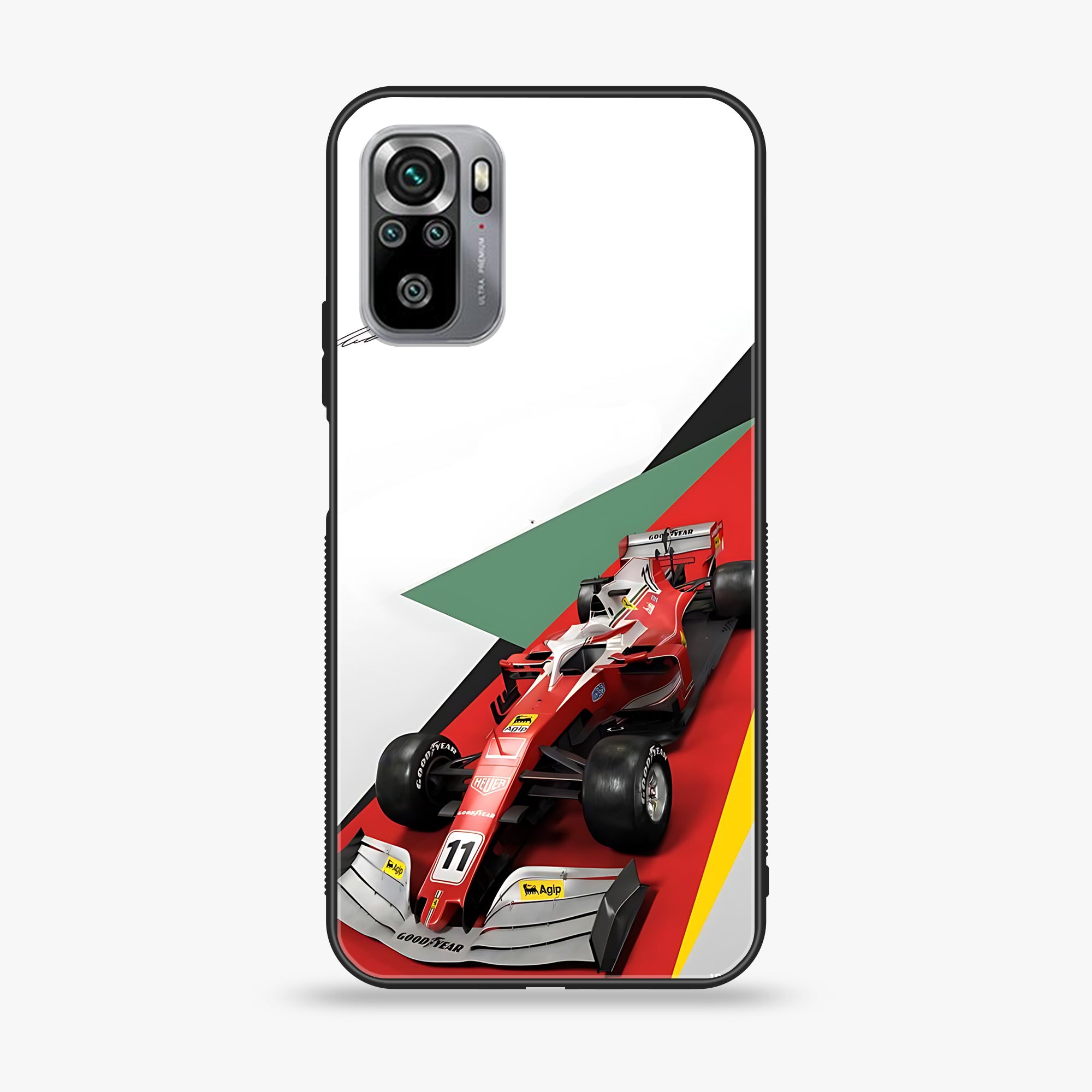 Xiaomi Redmi Note 10S- Formula 1 Design Series - Premium Printed Glass soft Bumper shock Proof Case