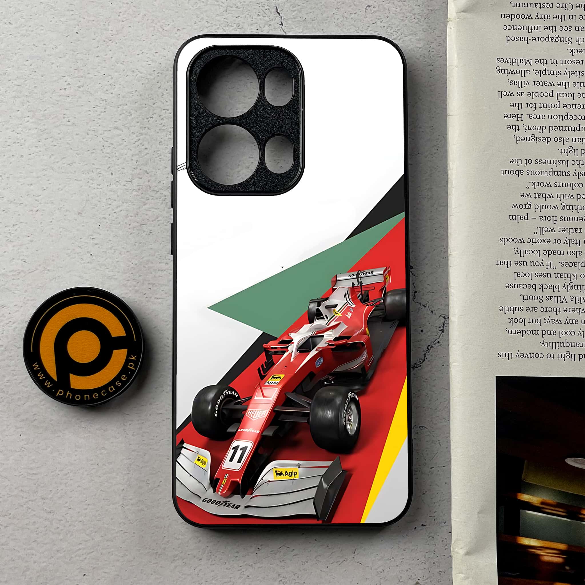 Oppo Reno 13 Pro - Formula 1 Design - Premium Metal Printed Soft Bumper Shockproof Case