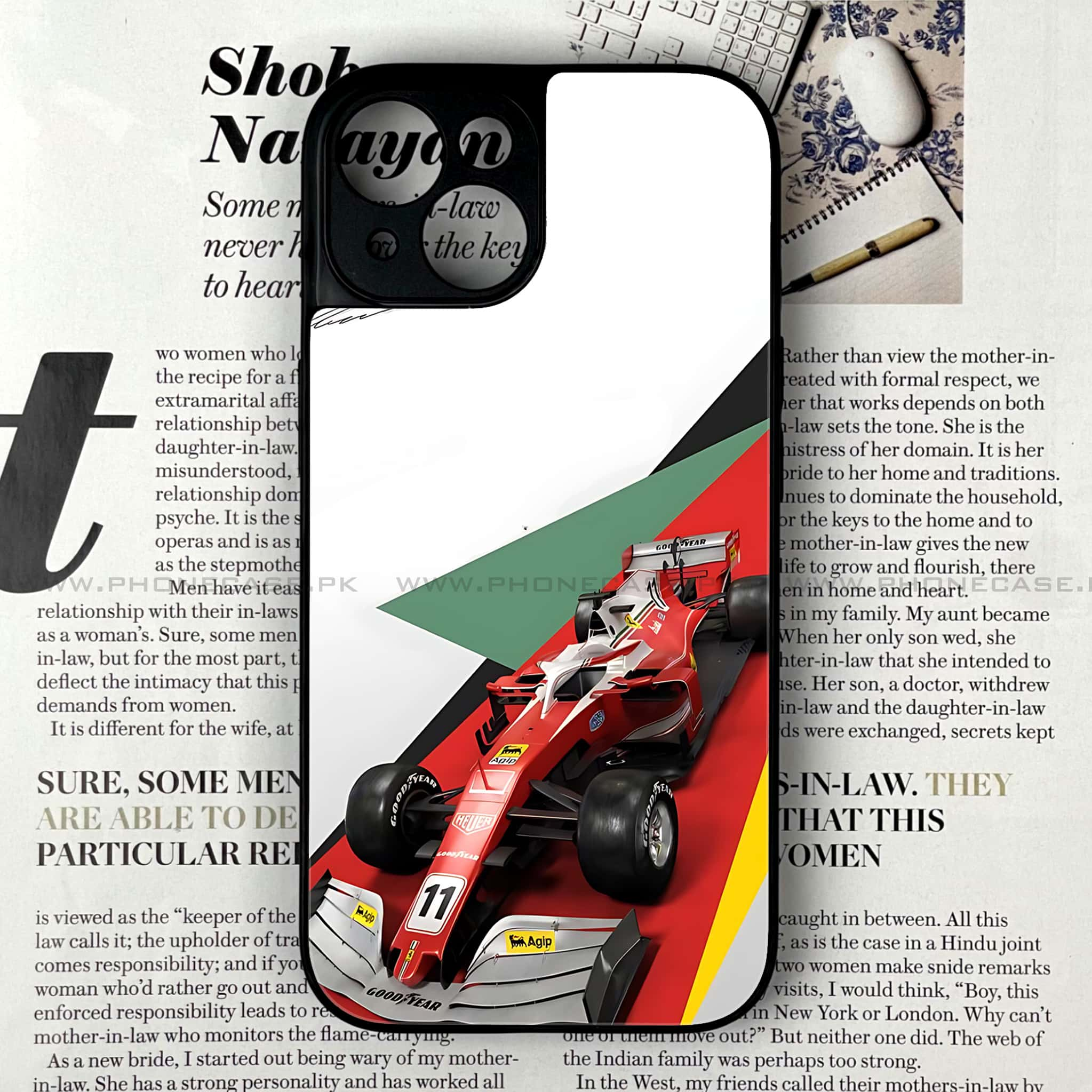 iPhone 14 - Formula 1 Design - Premium Printed Glass soft Bumper shock Proof Case