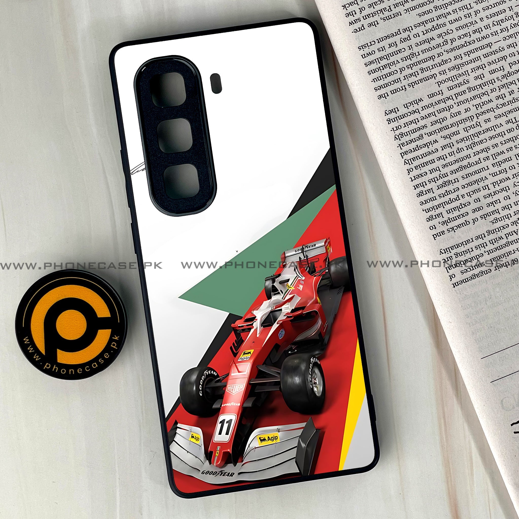 Infinix Hot 60 Pro Plus - Formula 1 Design Series - Premium Metal Printed soft Bumper shock Proof Case