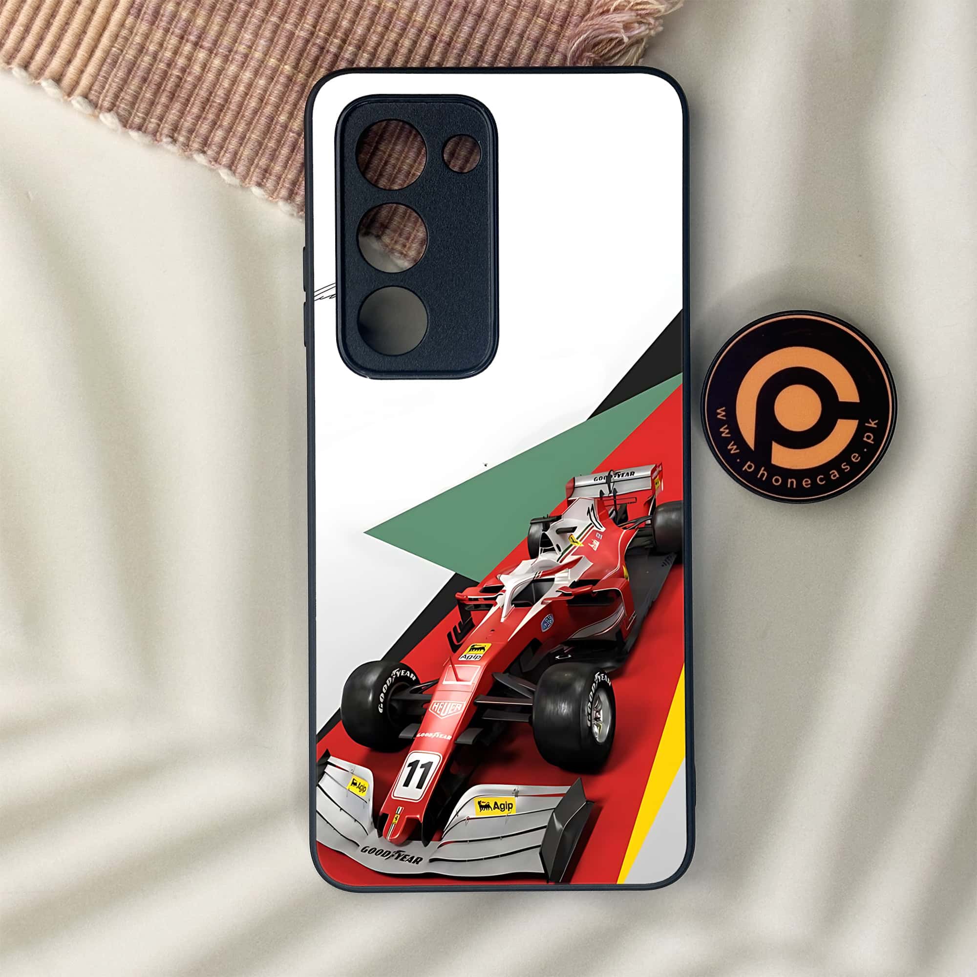 Oppo A5 2025 - Formula 1 Design Series - Premium Metal Printed soft Bumper shock Proof Case