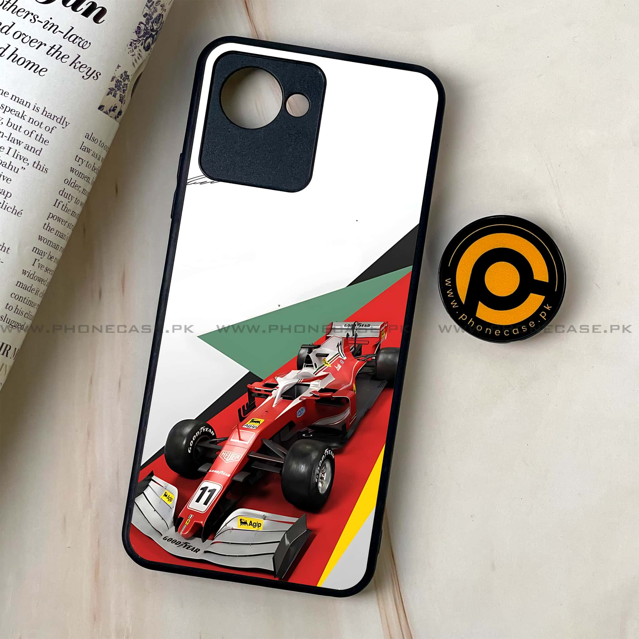 Realme C30 - Formula 1 Design Series - Premium Printed Glass soft Bumper shock Proof Case