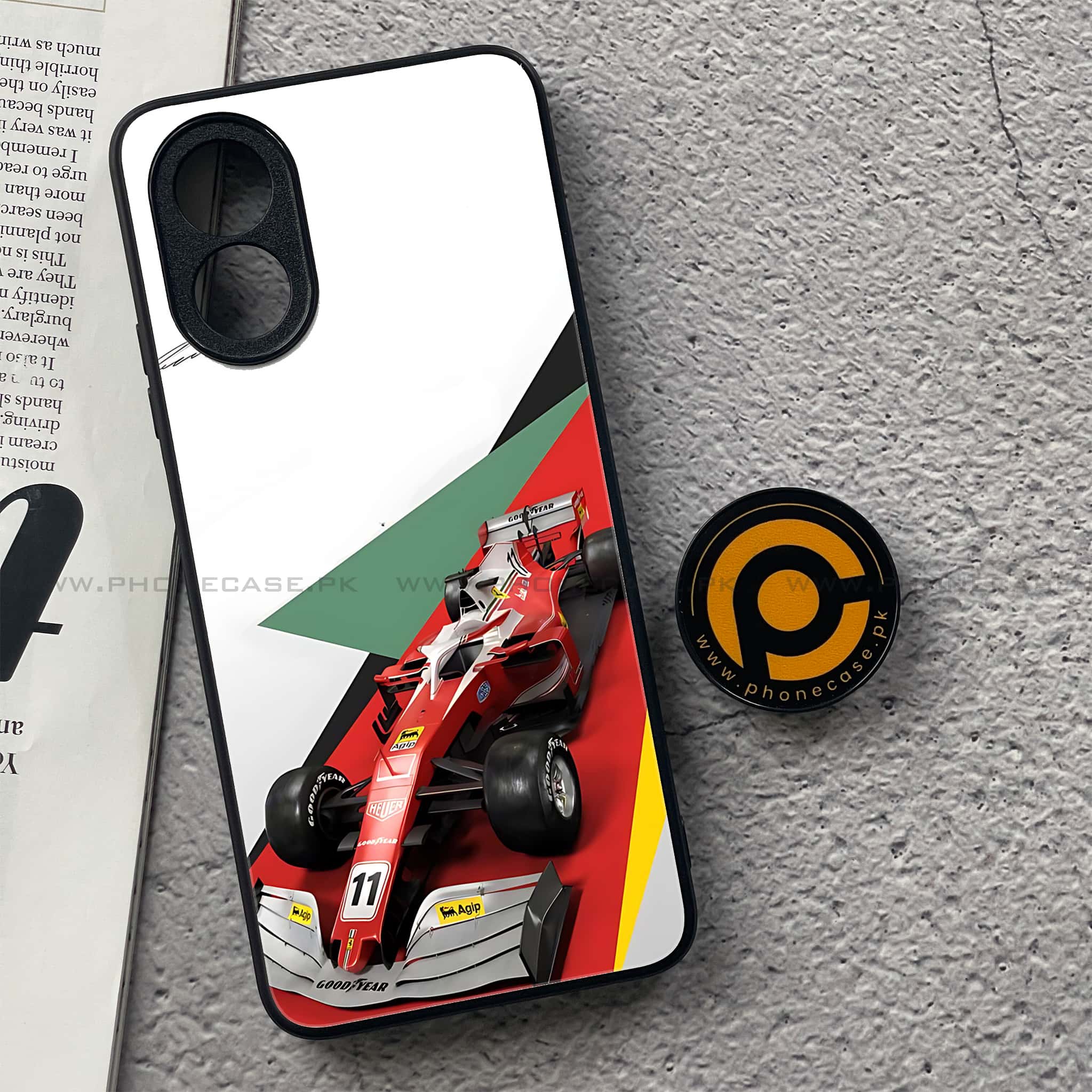 Oppo A18 4G - Formula 1 Design Series - Premium Metal  Printed soft Bumper shock Proof Case