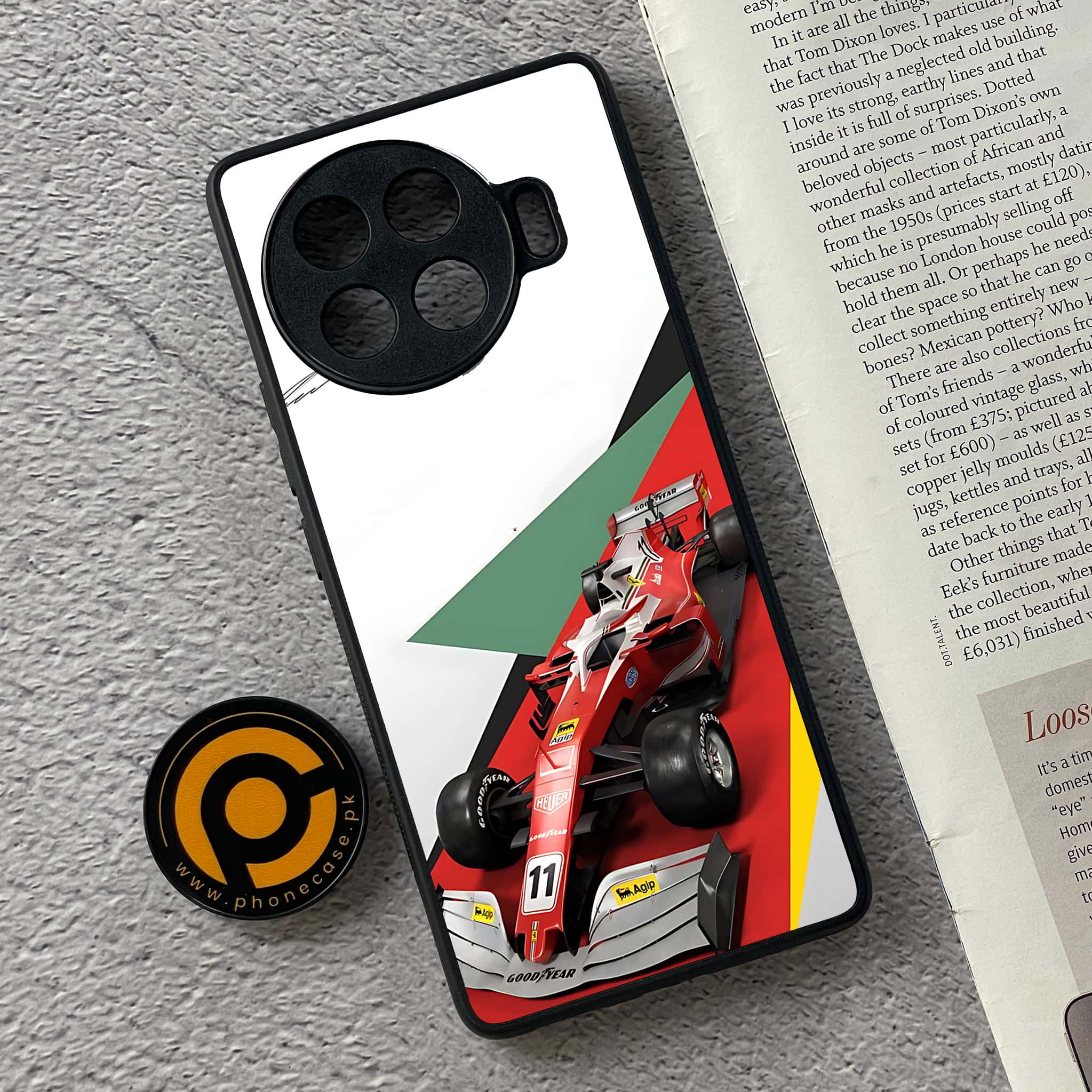 Tecno Spark 20 pro plus - Formula 1 Design Series - Premium Metal Printed soft Bumper shock Proof Case