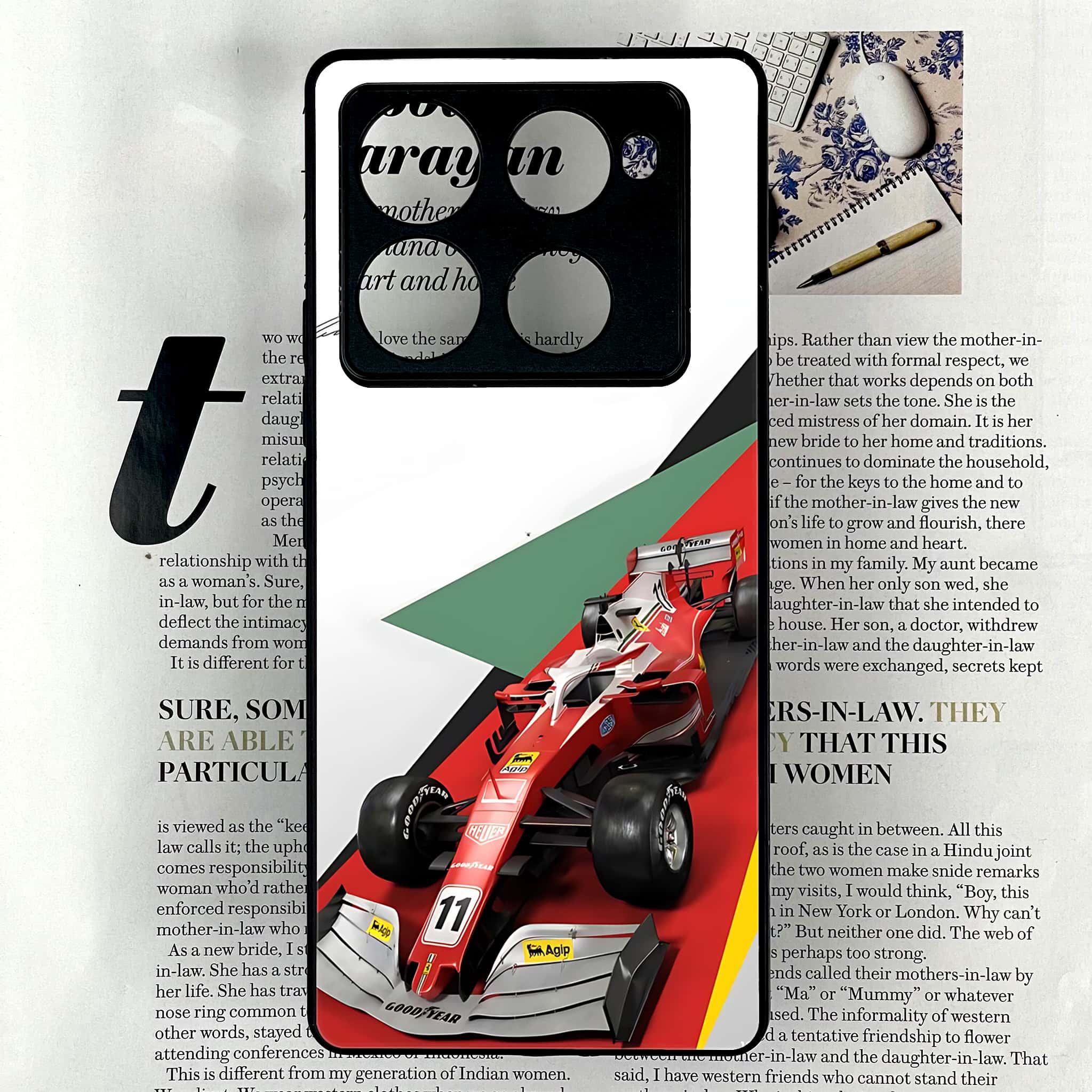 Infinix Note 40 Pro Plus - Formula 1 Design Series - Premium Metal Printed soft Bumper shock Proof Case