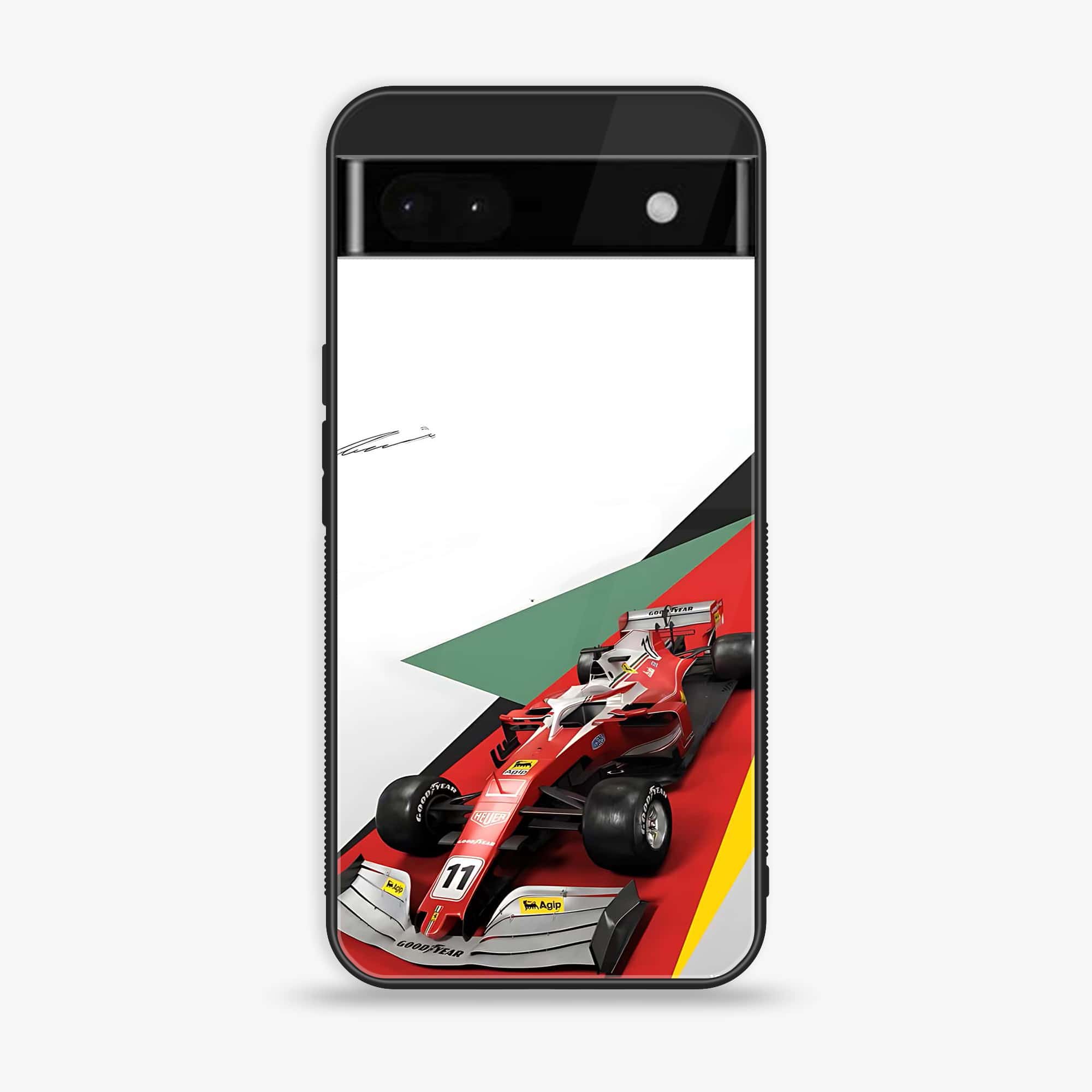 Google Pixel 6A - Formula 1 Design - Premium Metal Printed soft Bumper Shock Proof Case