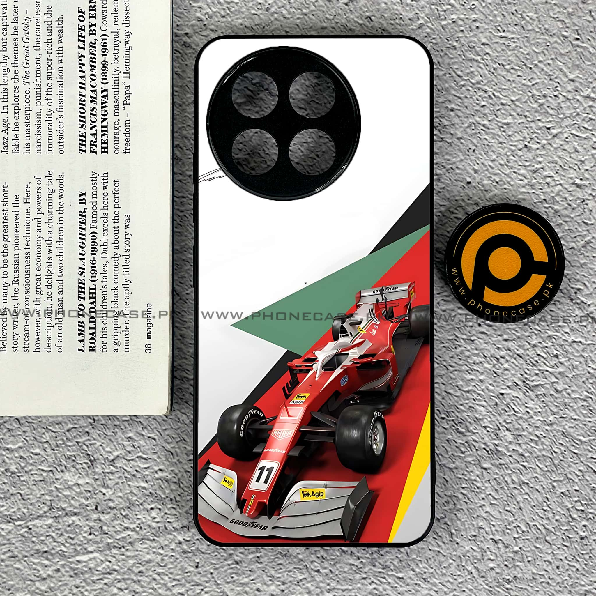 Tecno Spark 30 Pro - Formula 1 Design Series - Premium Printed Glass soft Bumper shock Proof Case