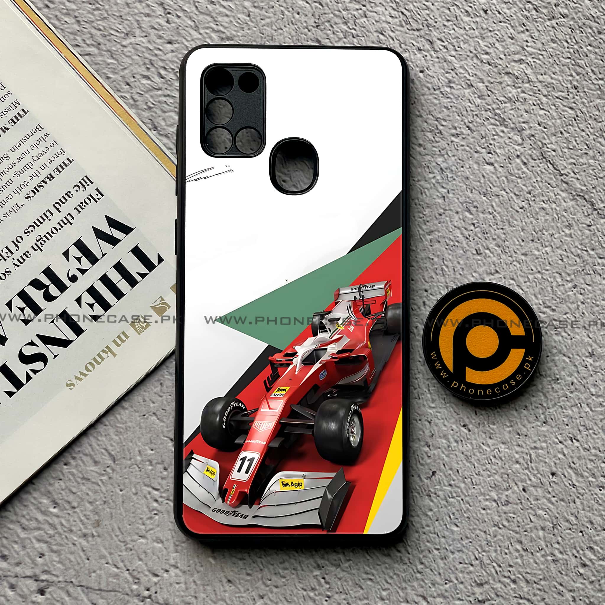 Samsung Galaxy A21s - Formula 1 Design Series - Premium Printed Glass soft Bumper shock Proof Case