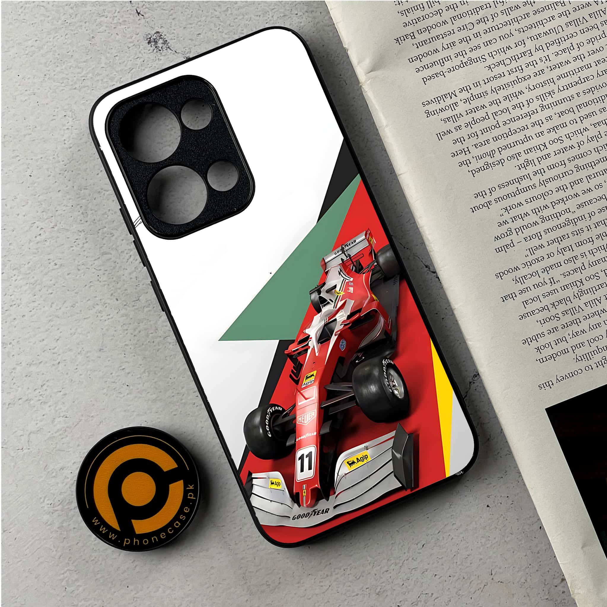 Oppo Reno 13 - Formula 1 Design Series - Premium Metal Printed Soft Bumper Shockproof Case