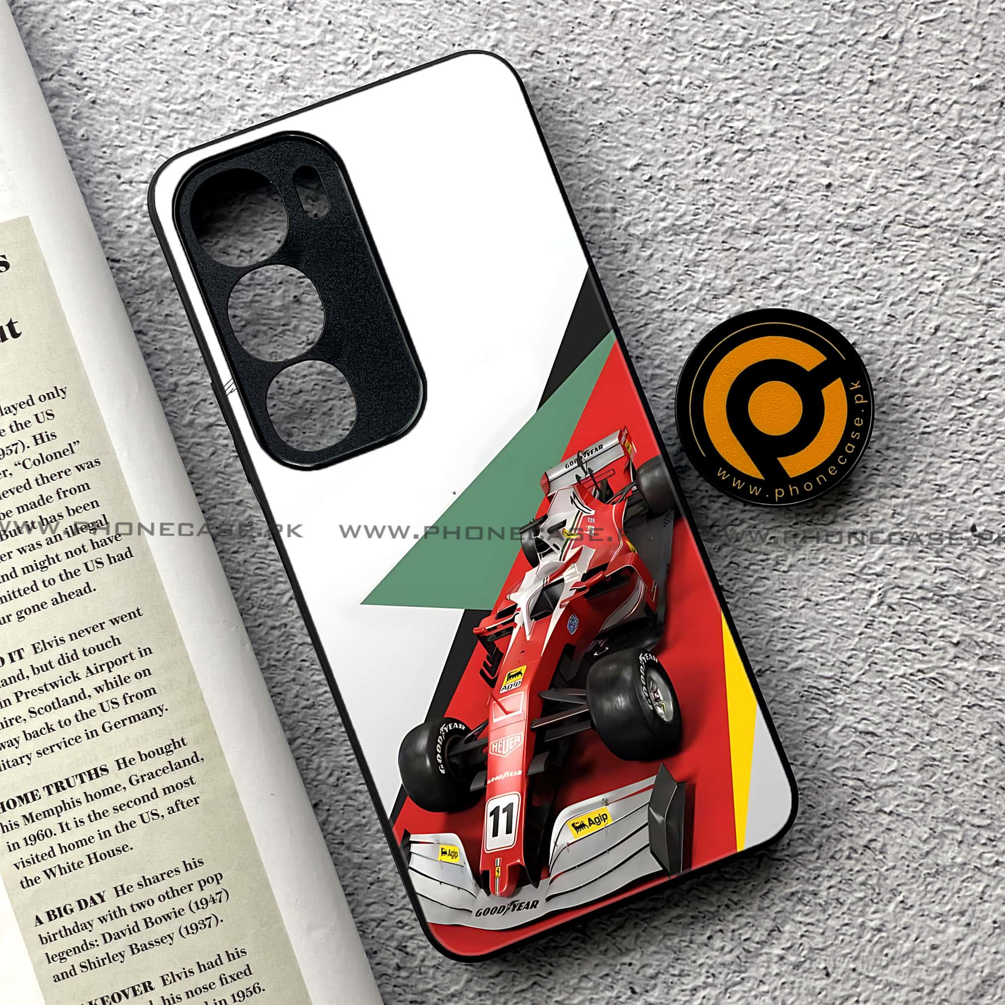 Vivo Y19s - Formula 1 Design - Premium Printed Glass soft Bumper shock Proof Case