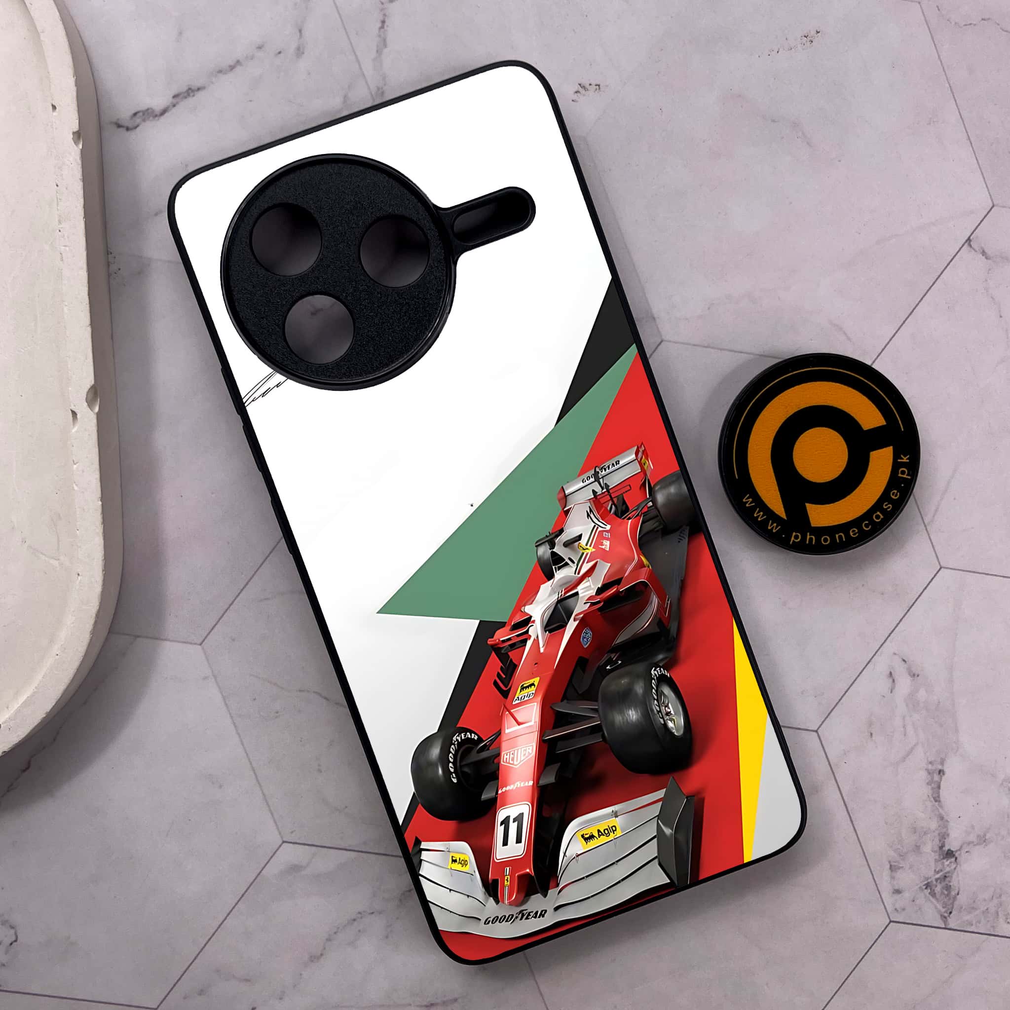 Xiaomi Poco F7 Pro 5G - Formula 1 Design Series - Premium Metal Printed soft Bumper shock Proof Case