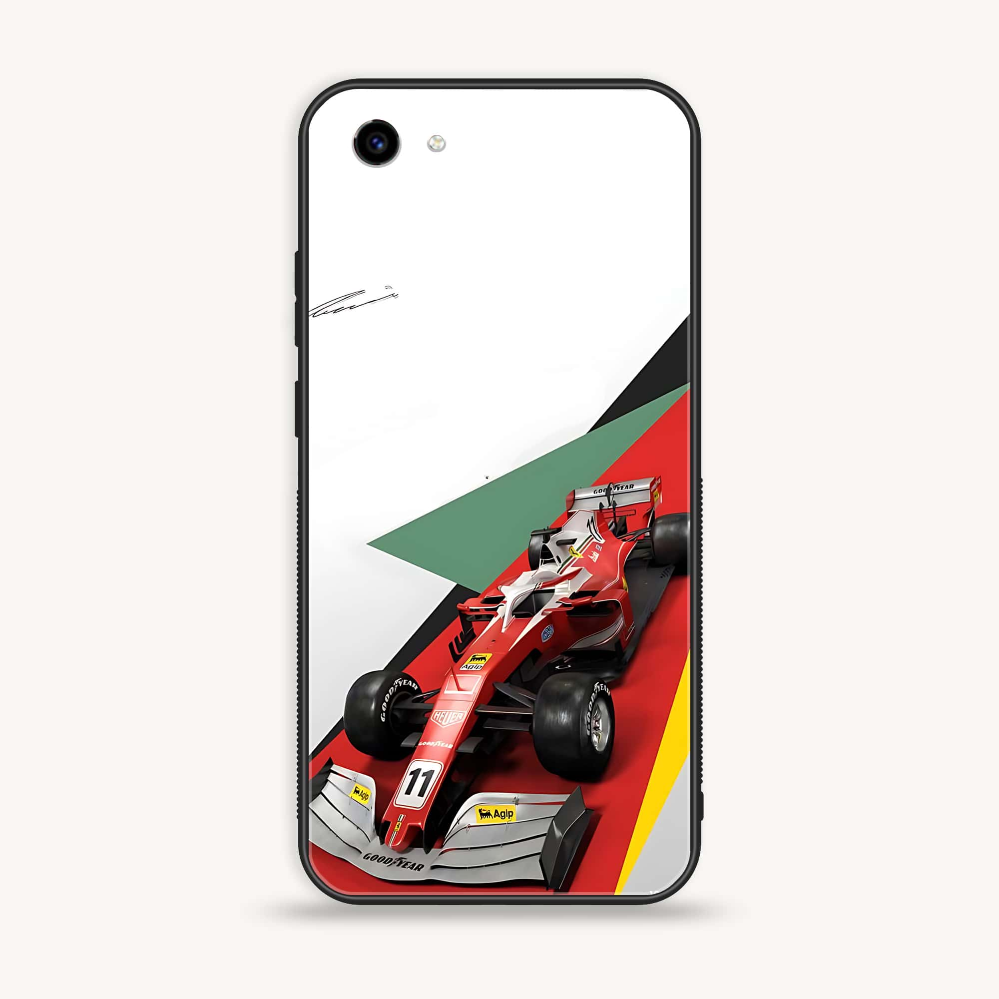 Vivo Y83 - Formula 1 Design Series - Premium Printed Glass soft Bumper shock Proof Case