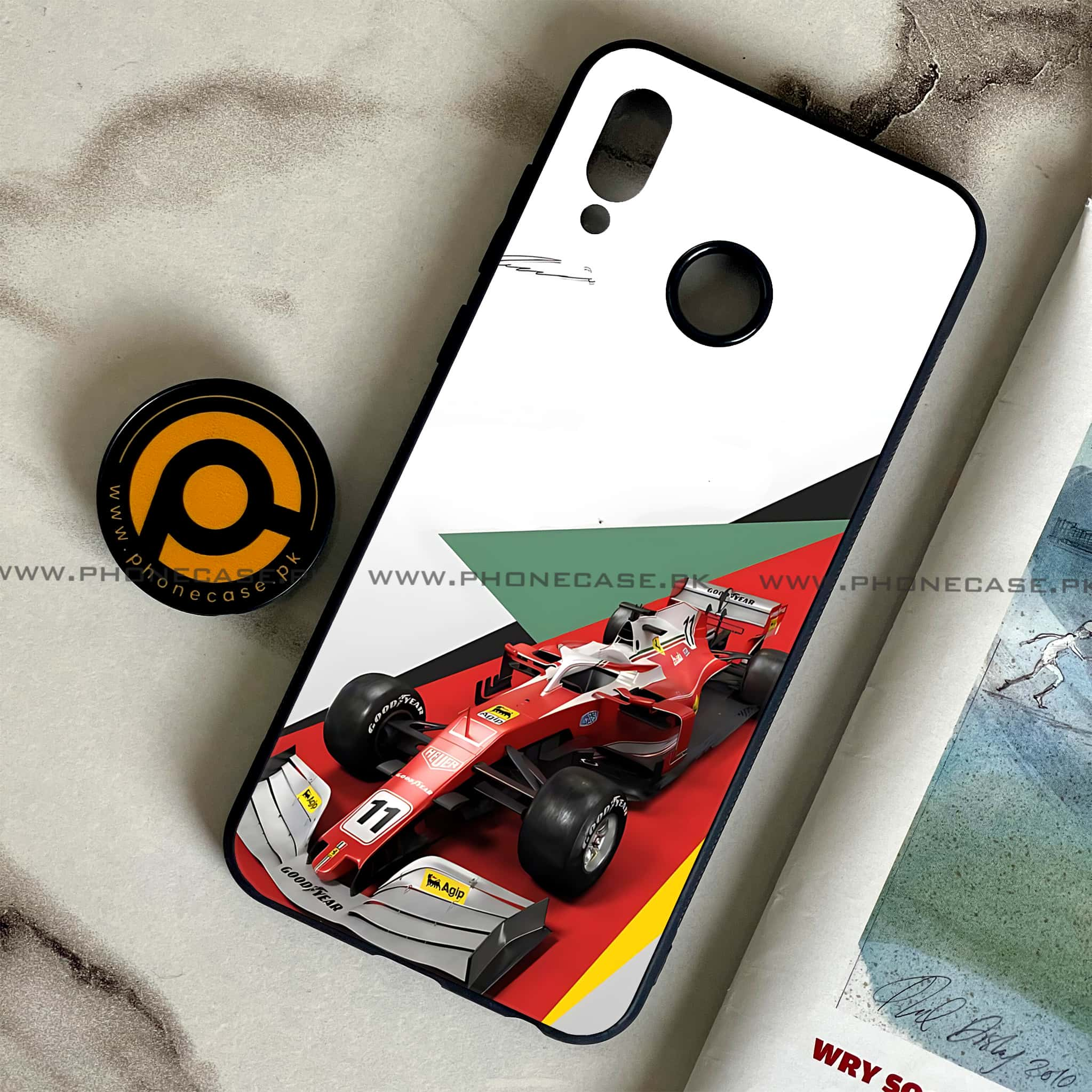 Huawei Honor Play - Formula 1 Design - Premium Printed Glass soft Bumper shock Proof Case