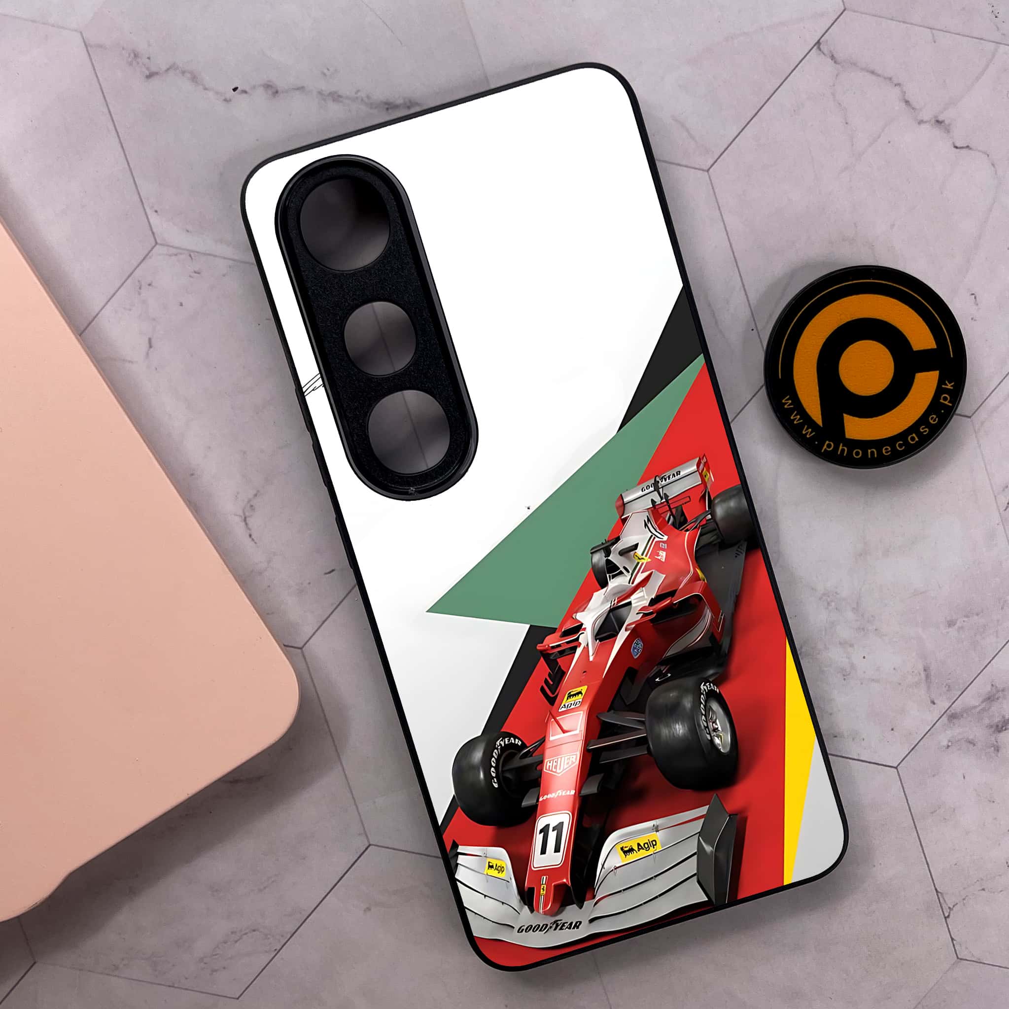 Vivo V50 Lite - Formula 1 Design Series - Premium Metal Printed soft Bumper shock Proof Case
